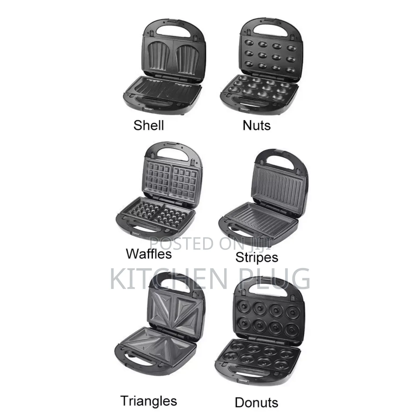 6-in-1 Waffle Maker Panini Doughnut Home Sandwich Maker