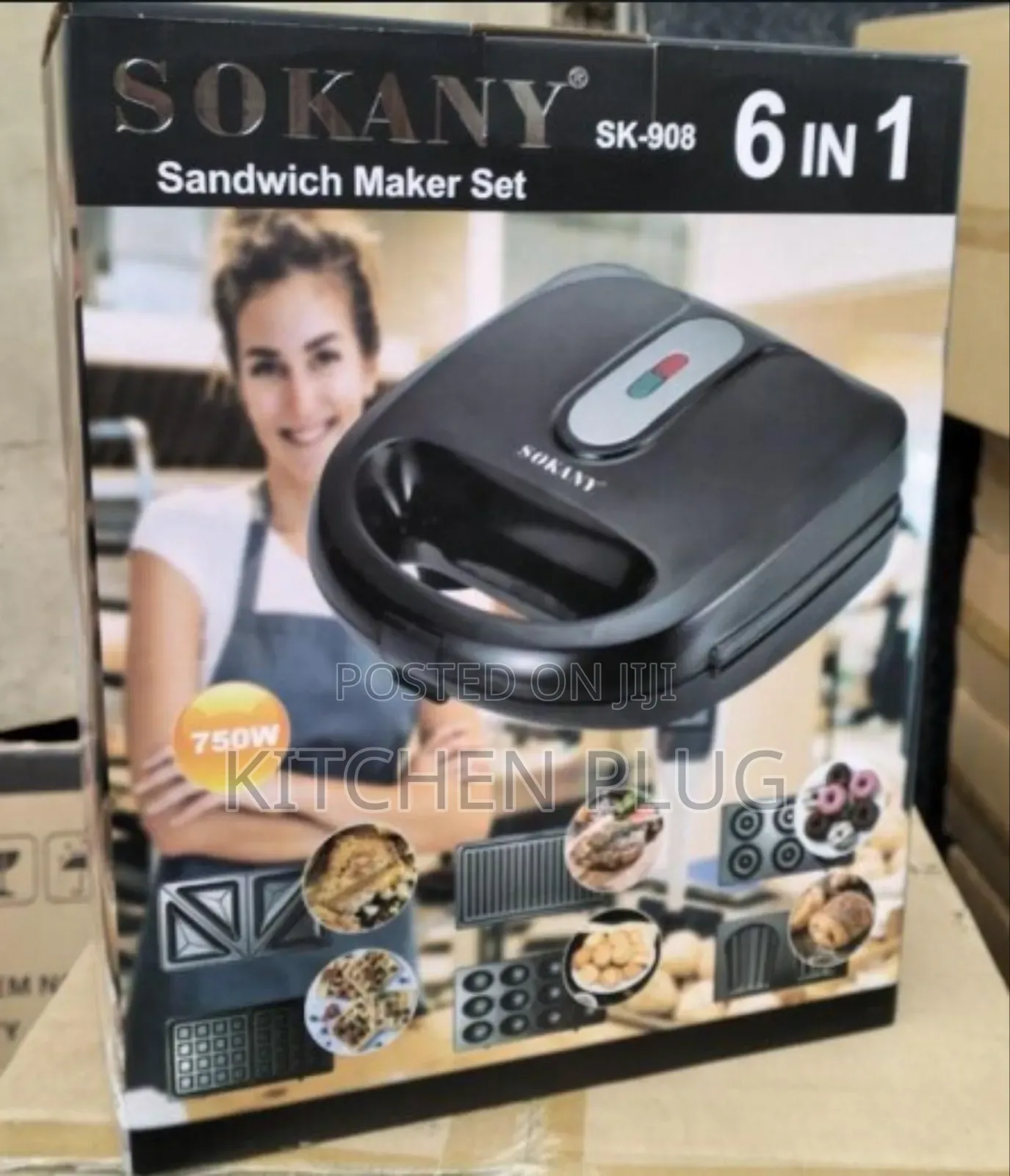 6-in-1 Waffle Maker Panini Doughnut Home Sandwich Maker