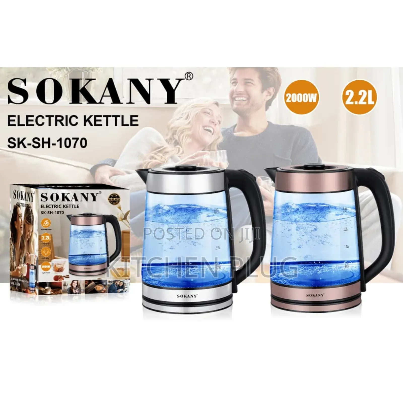 Quality Tranparent Electric Water Heating Kettle- Automatic