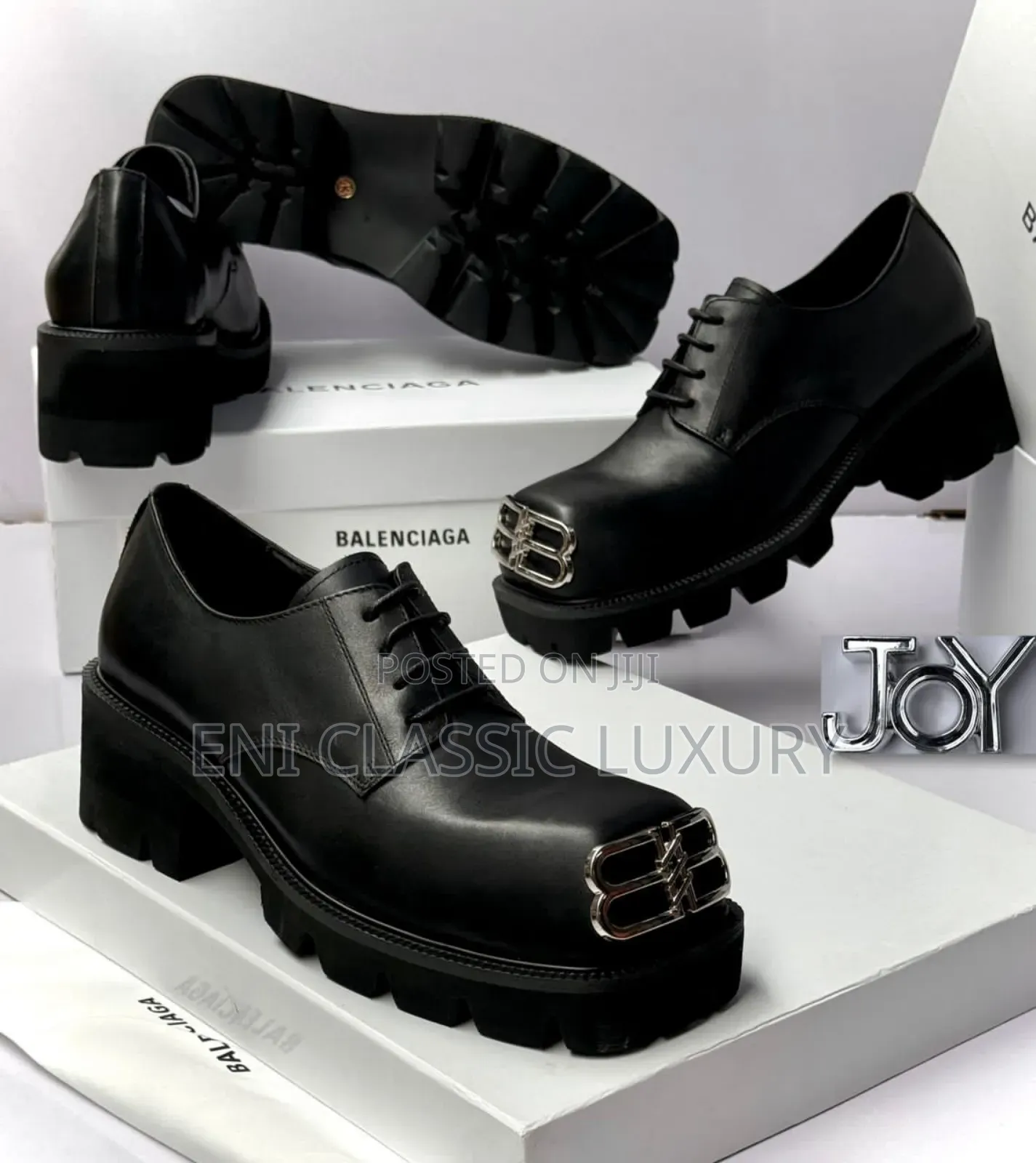 Balenciaga Luxury Lace Up Shoes Best Quality Available