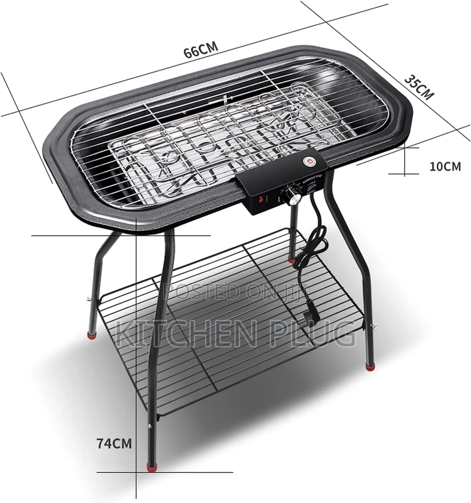 2200w Electric Grill, Seven-Speed