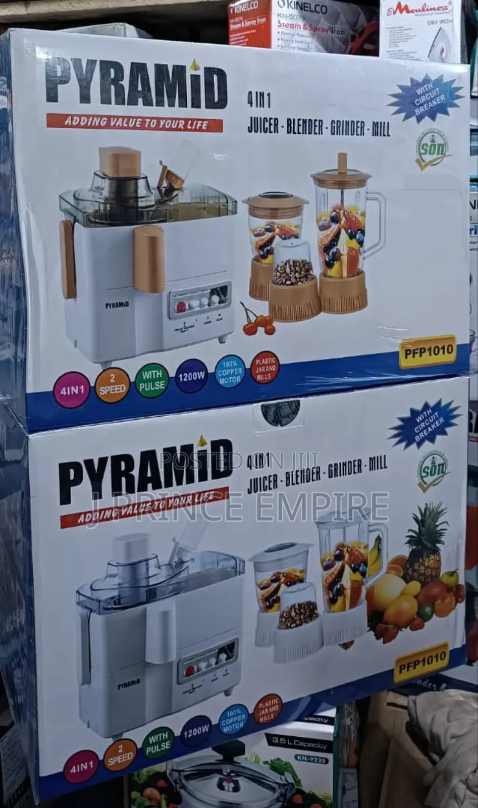 Pyramid 4 in 1 Blender,Juice Extractor, Grinder With 1200W