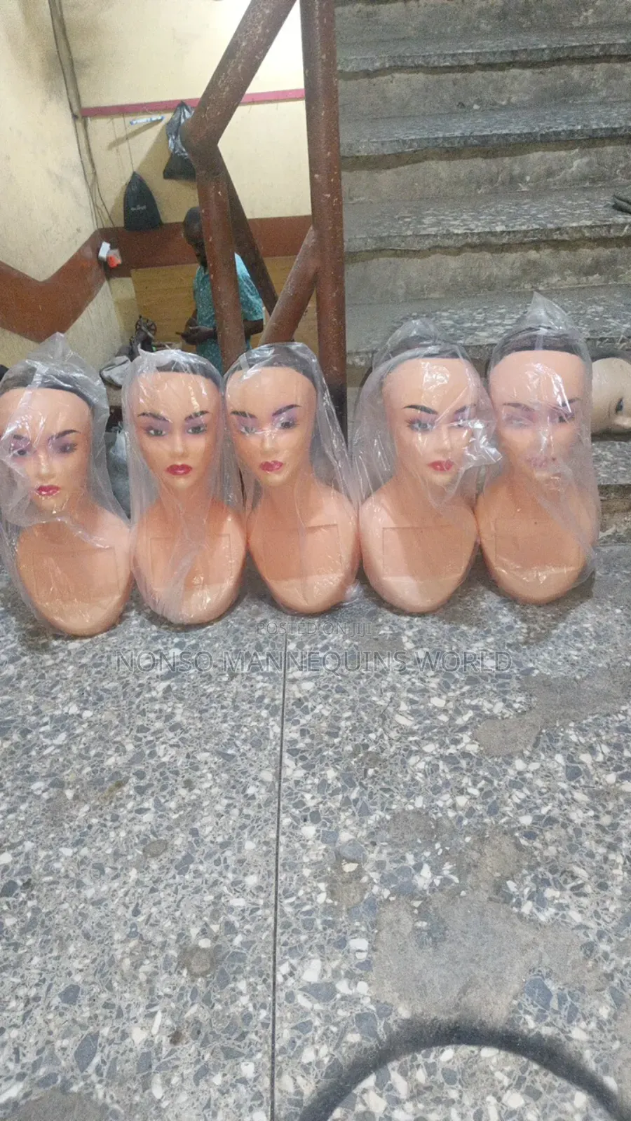 Long Neck Plastic Mannequin Heads