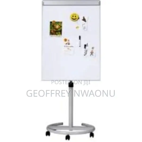 70x100cm Mobile Flipchart Board With Round Leg Wheels