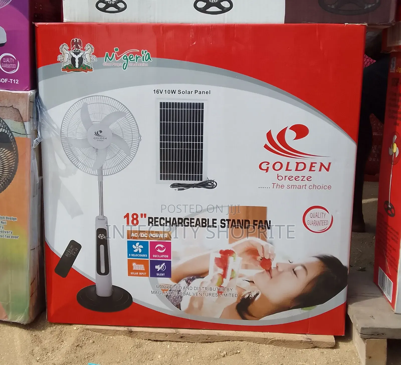 Golden Breeze 18inchies Rechargeable Standing Fan