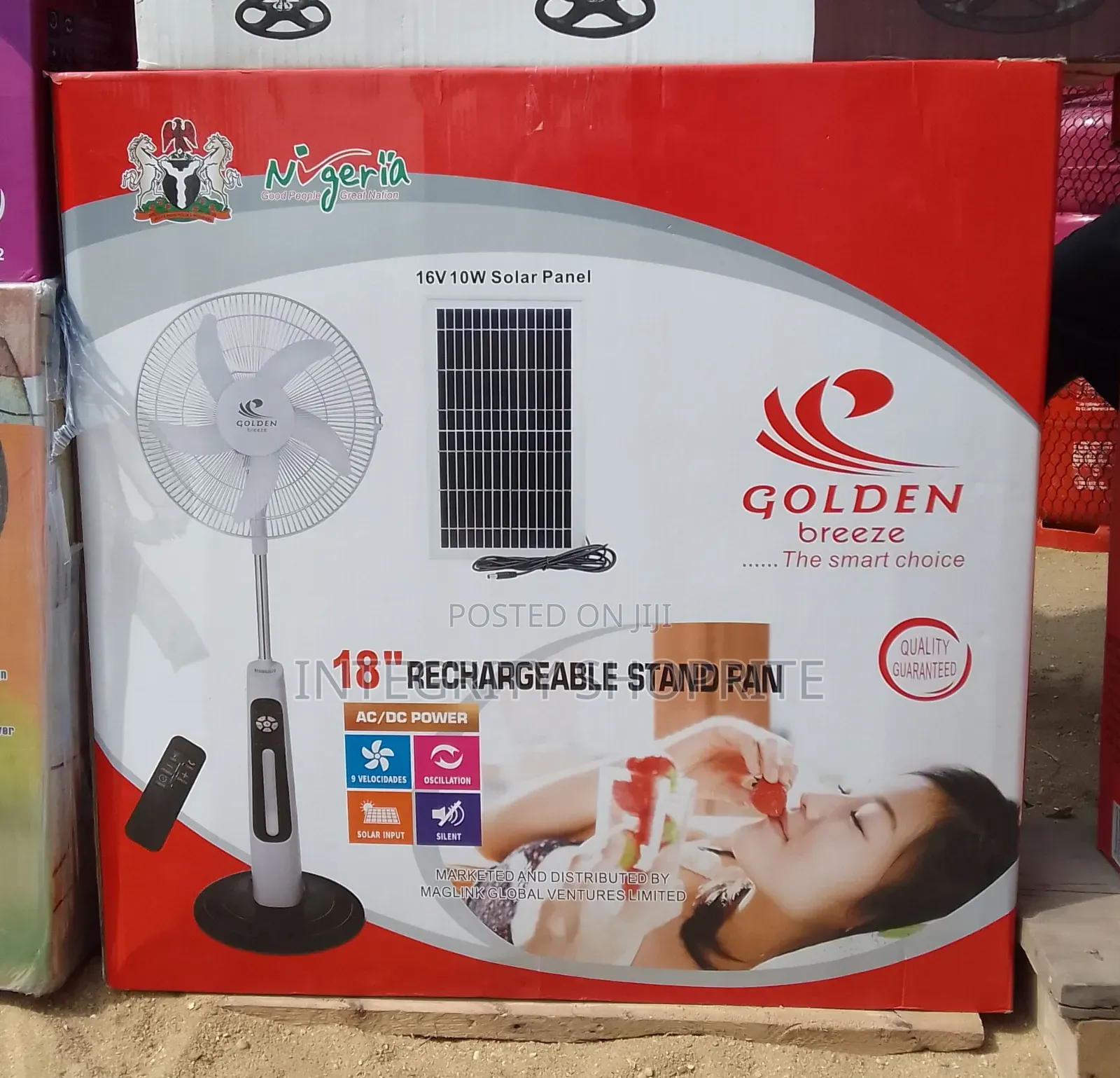Golden Breeze 18inchies Rechargeable Standing Fan
