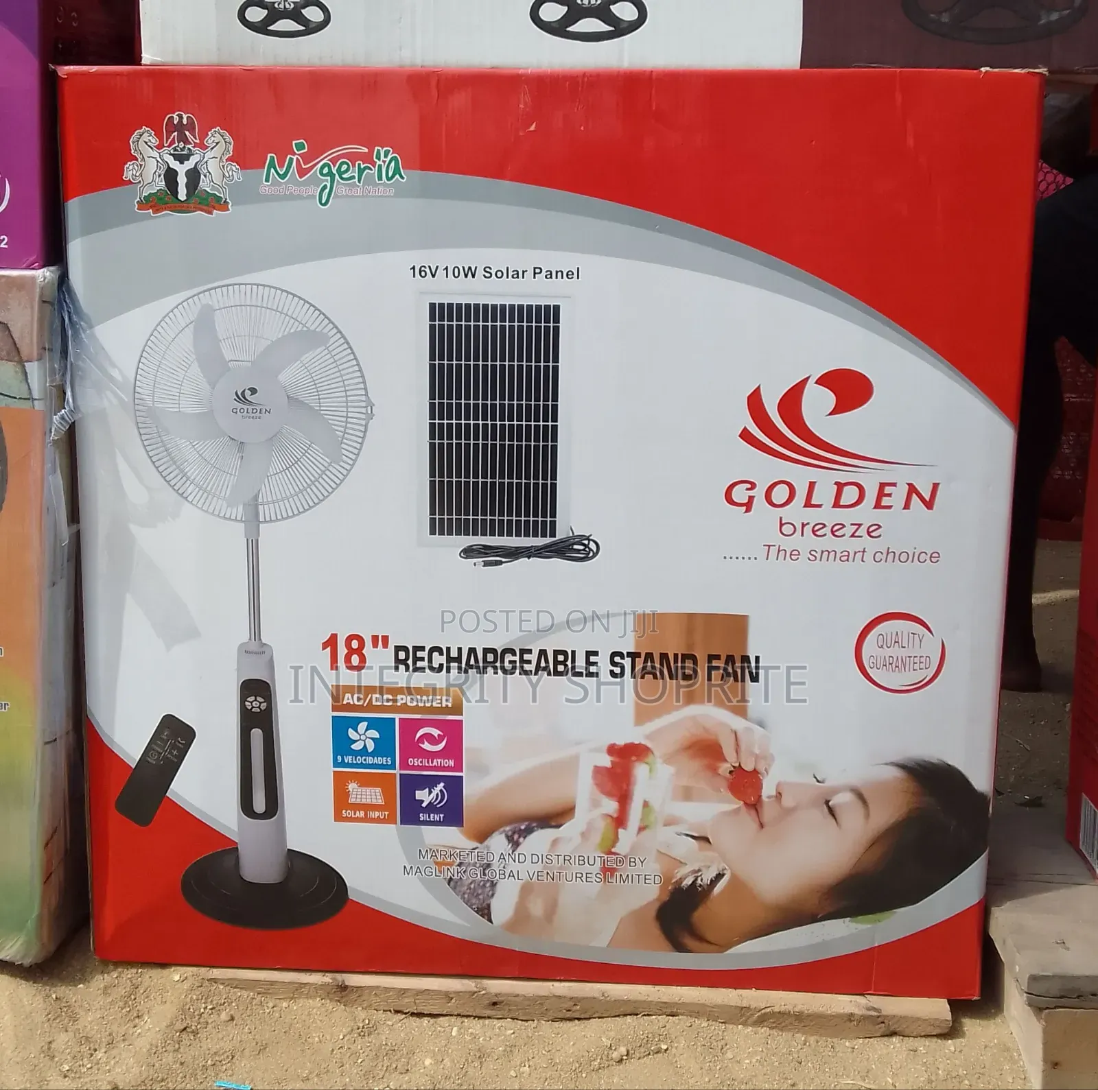 Golden Breeze 18inchies Rechargeable Standing Fan