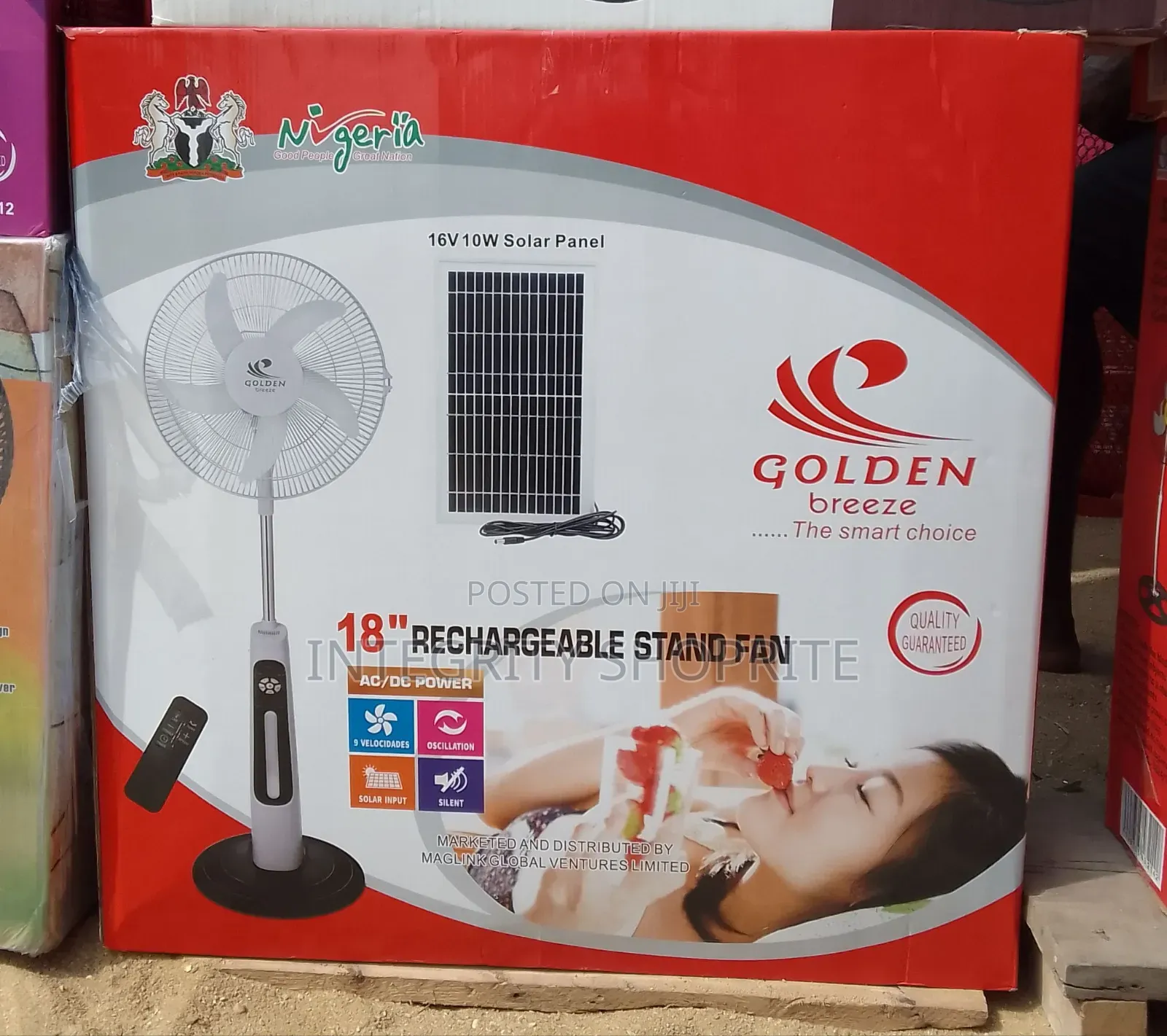 Golden Breeze 18inchies Rechargeable Standing Fan