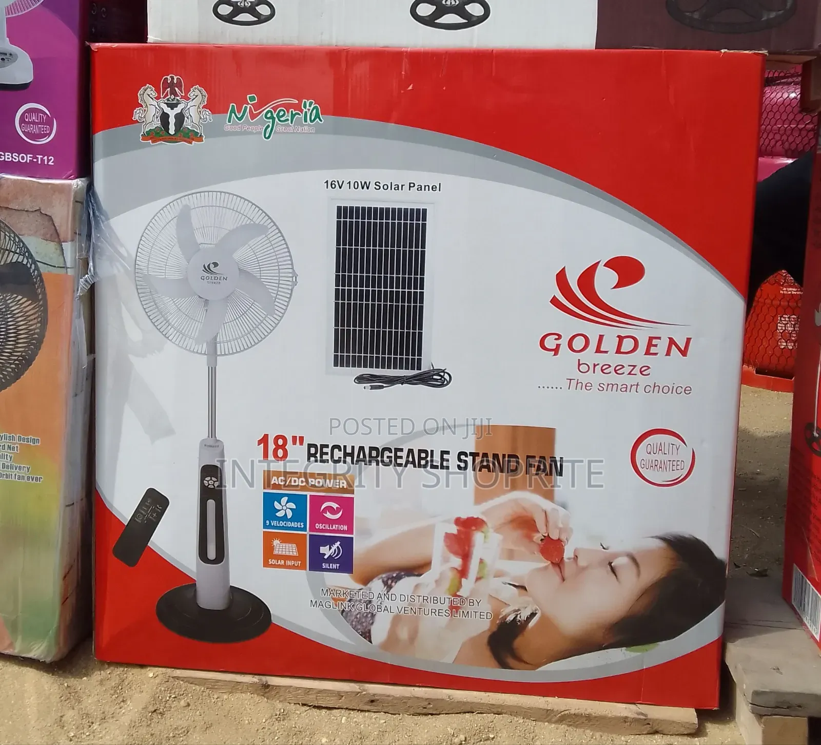Golden Breeze 18inchies Rechargeable Standing Fan