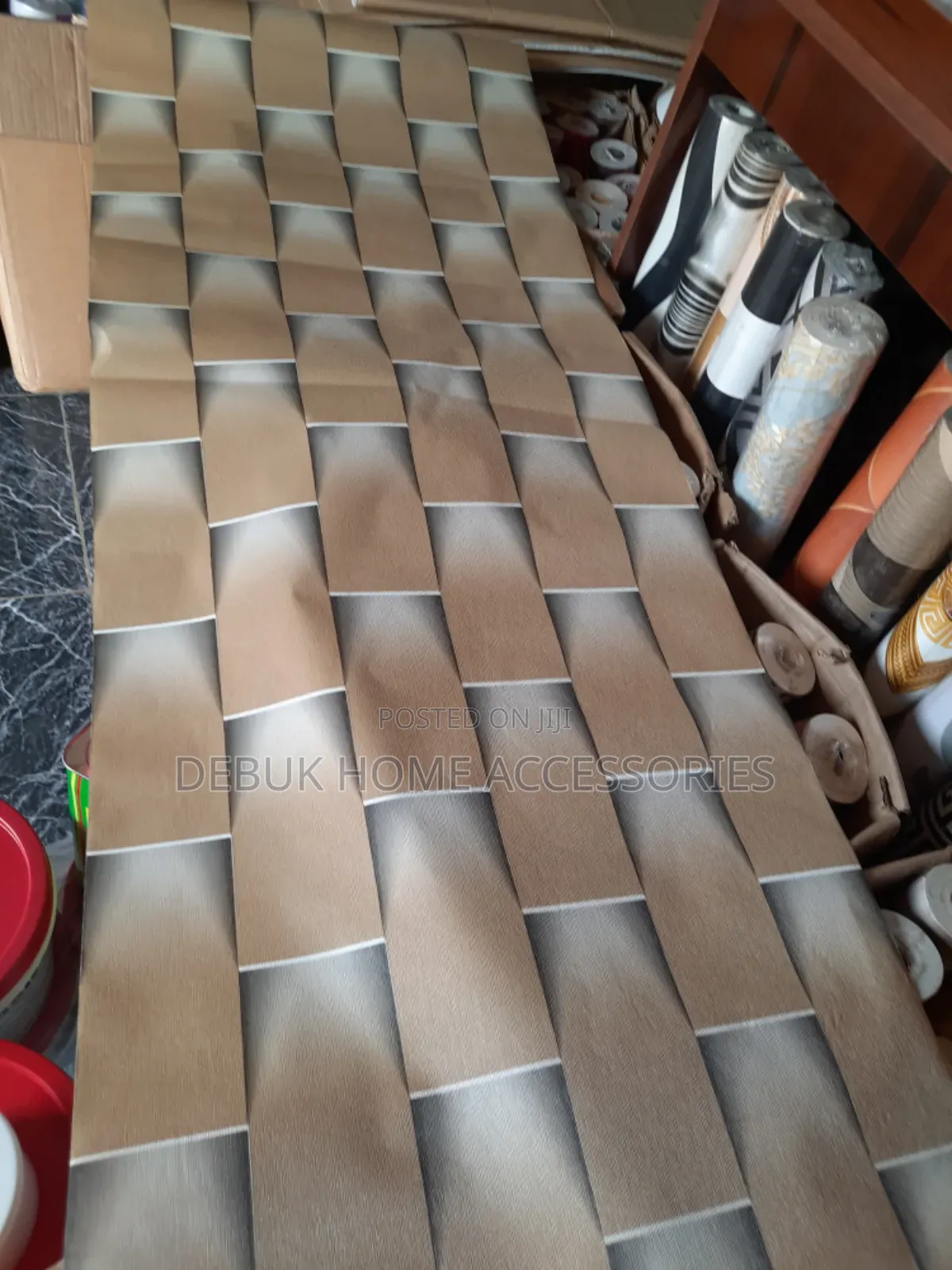 Affordable Brown Wallpaper With 3d Effect