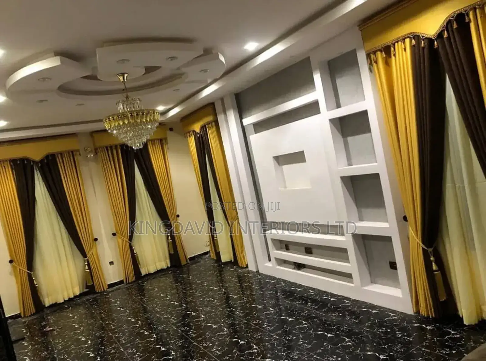 Turkish Curtains Gold and Black