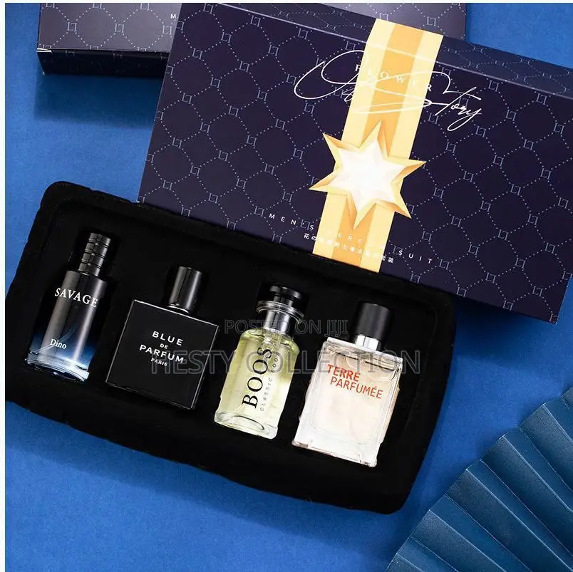 4 in 1 Perfume Valentine Birthday Gift Set for Him or Her
