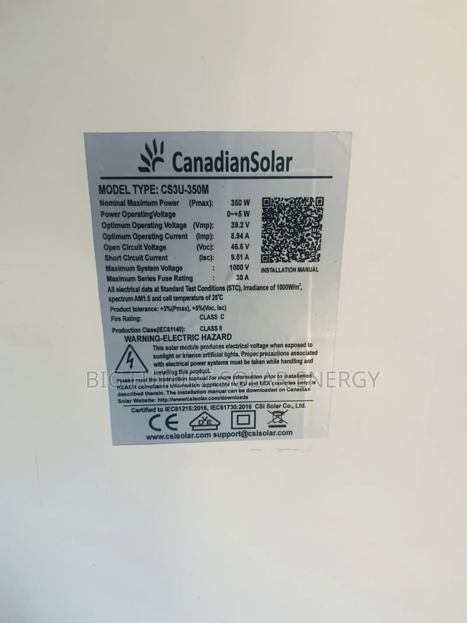 350watts Canadian SOLAR PANEL 72c