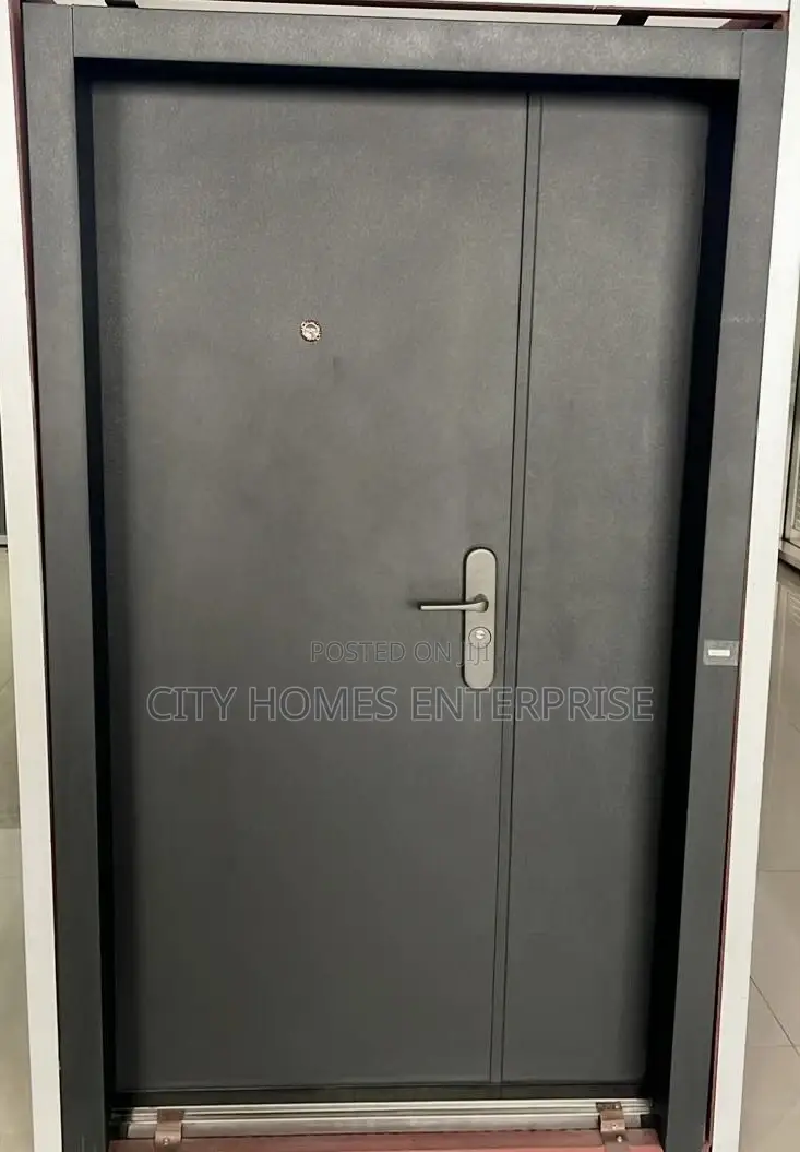1200mm by 2100mm Plain Black Affordable Door