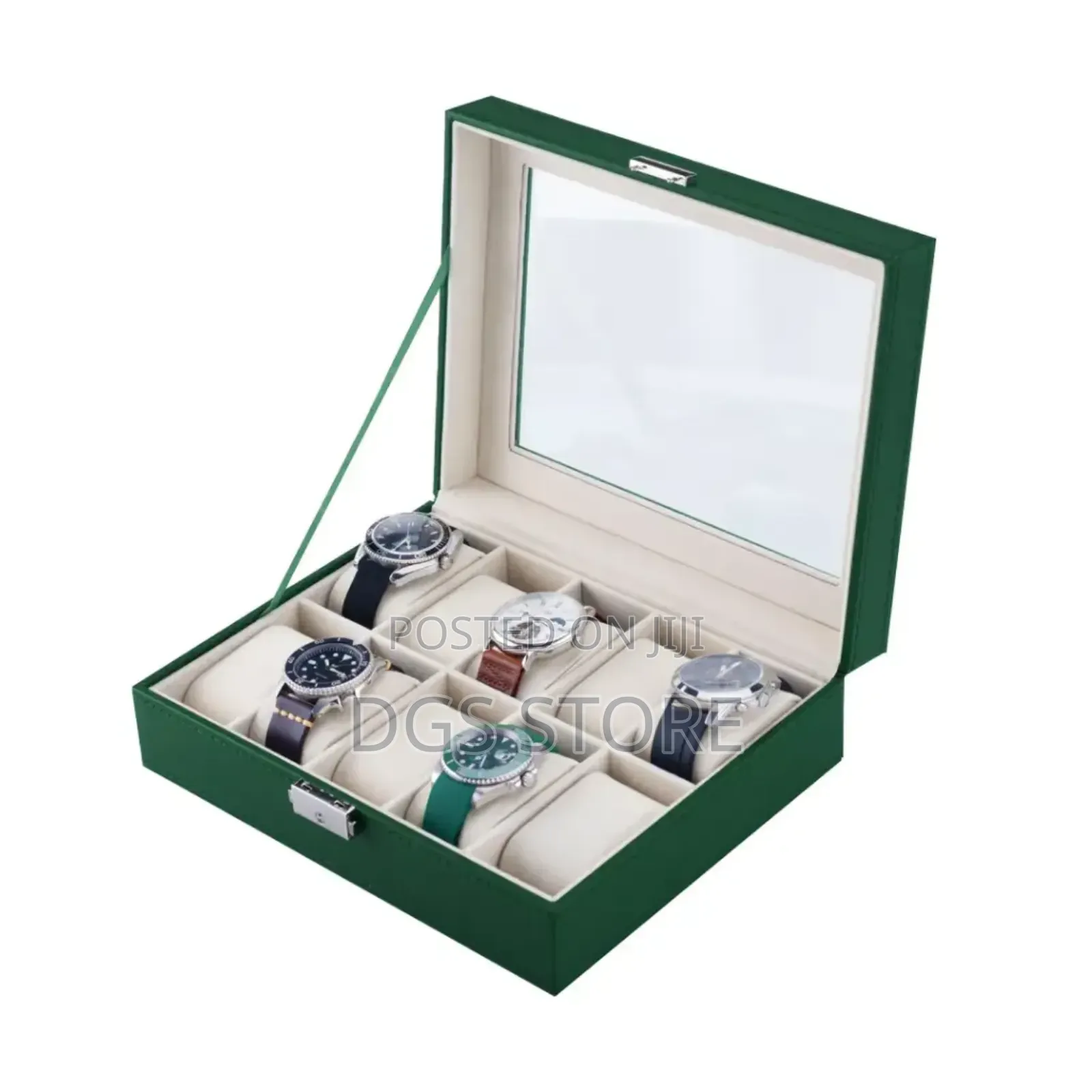 Green Lion Glass Window Classic Watch Box 10