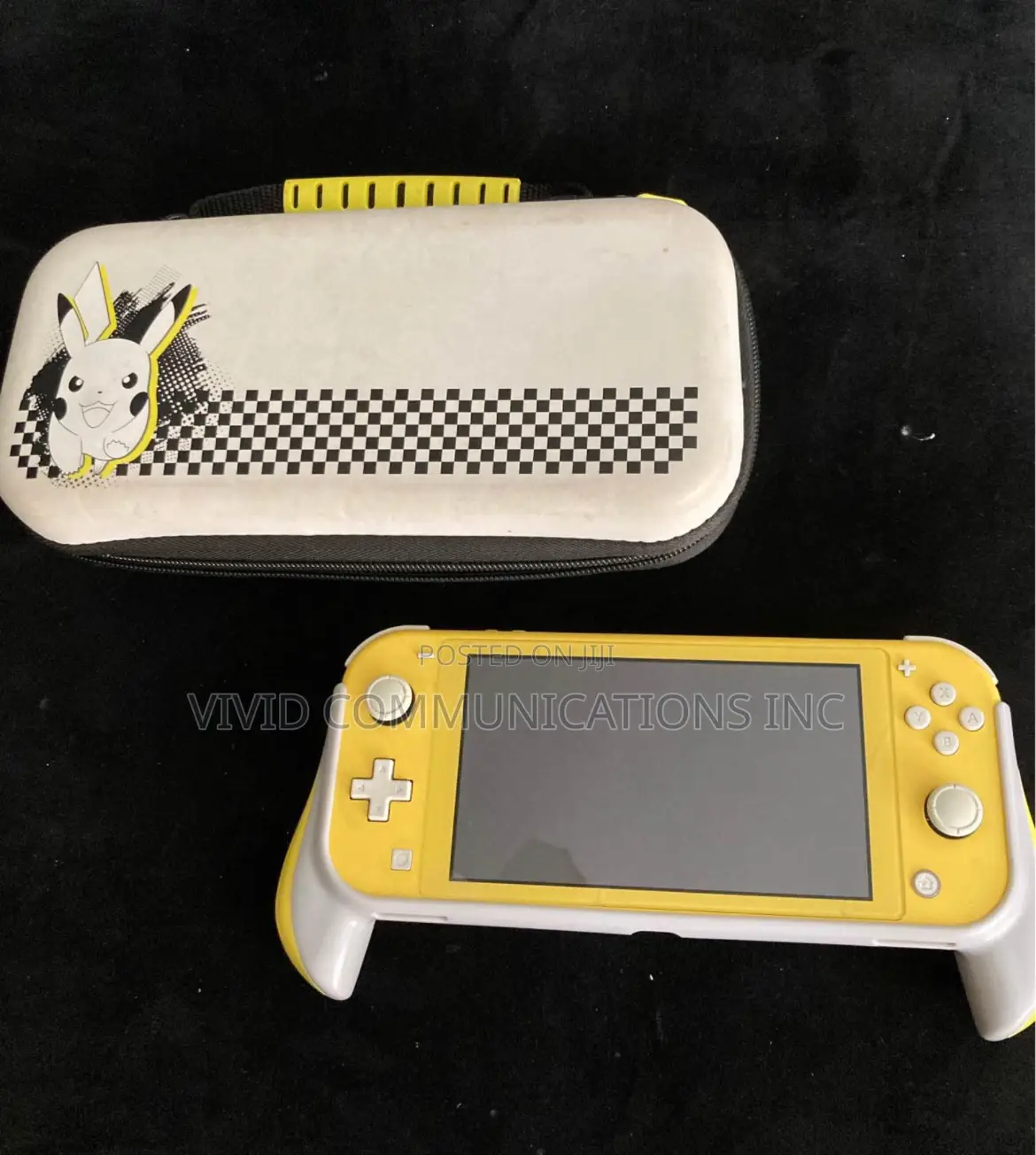 Yellow Nintendo Switch Lite - With Protective Case and Bag.