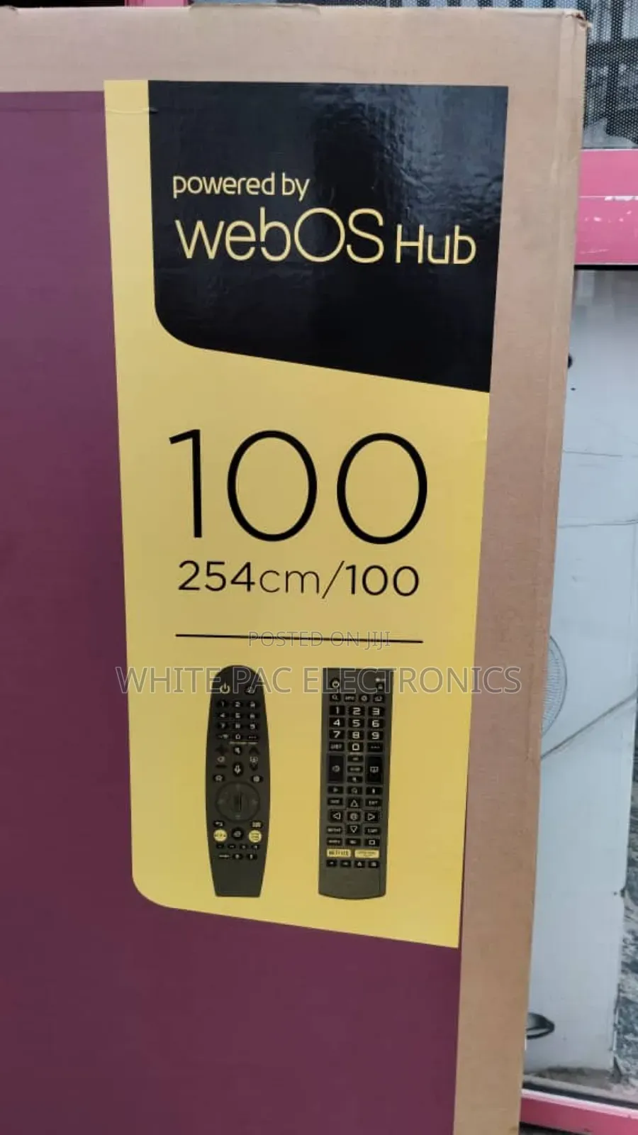Lg 100" Webos Smart Flameles Tv Netflix Youtube Magic Remote