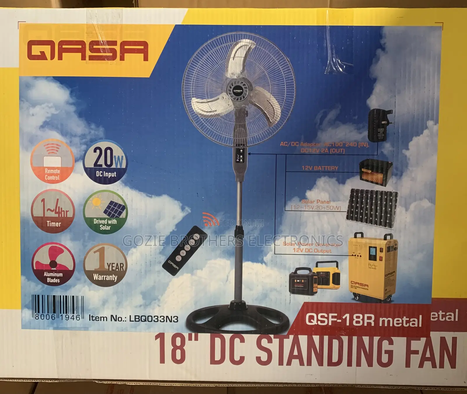 QASA 18 Inches Ac/Dc Standing Fan