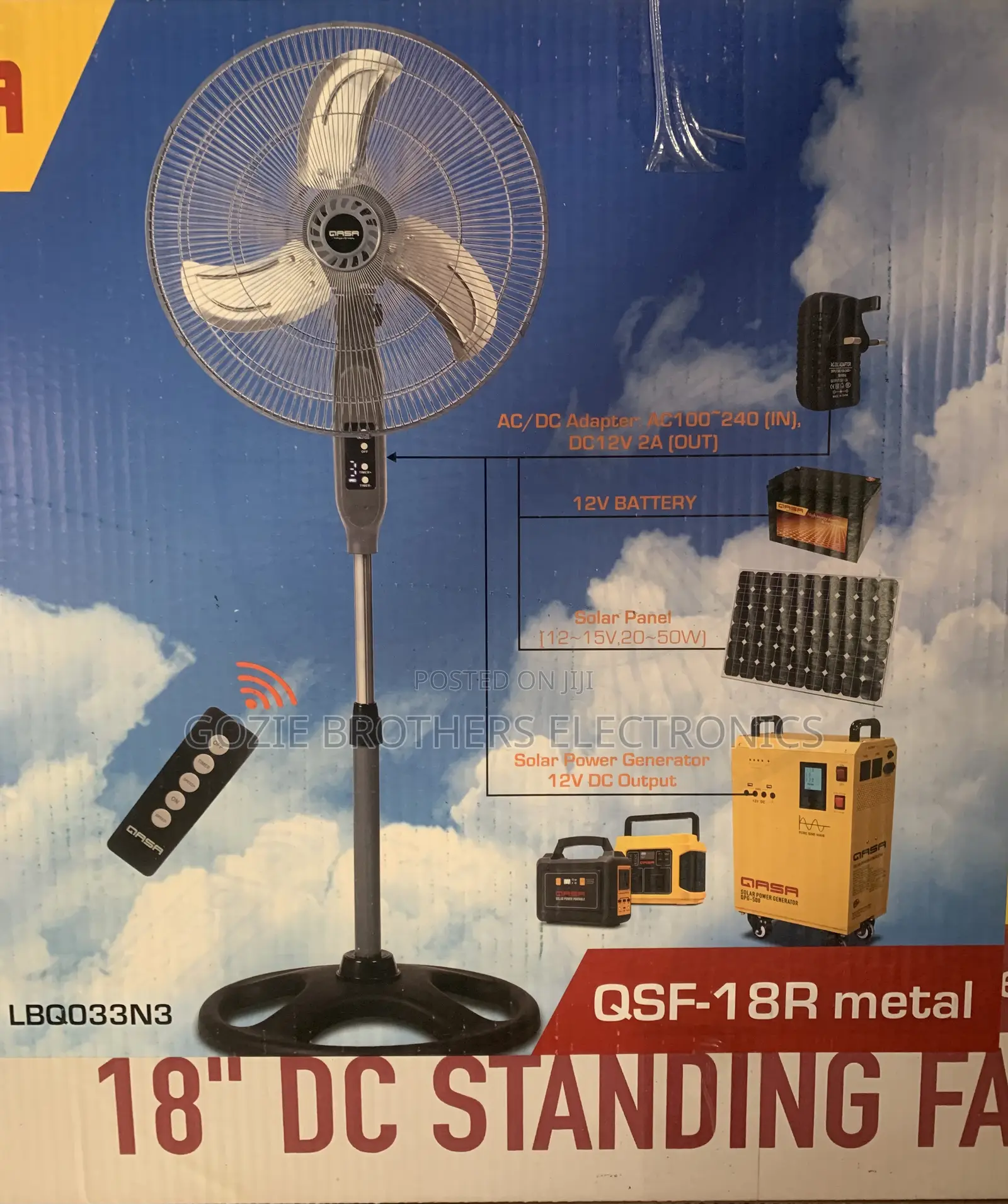 QASA 18 Inches Ac/Dc Standing Fan