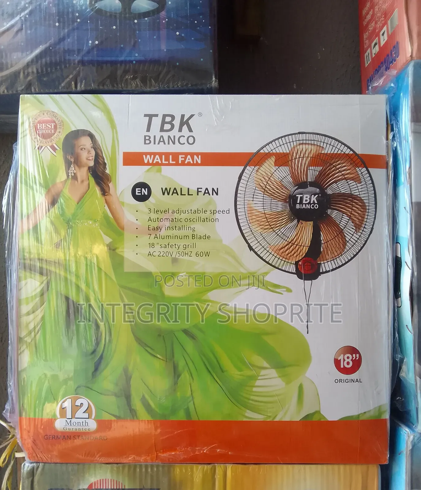 TBK Bianco Wall Fan 18inches