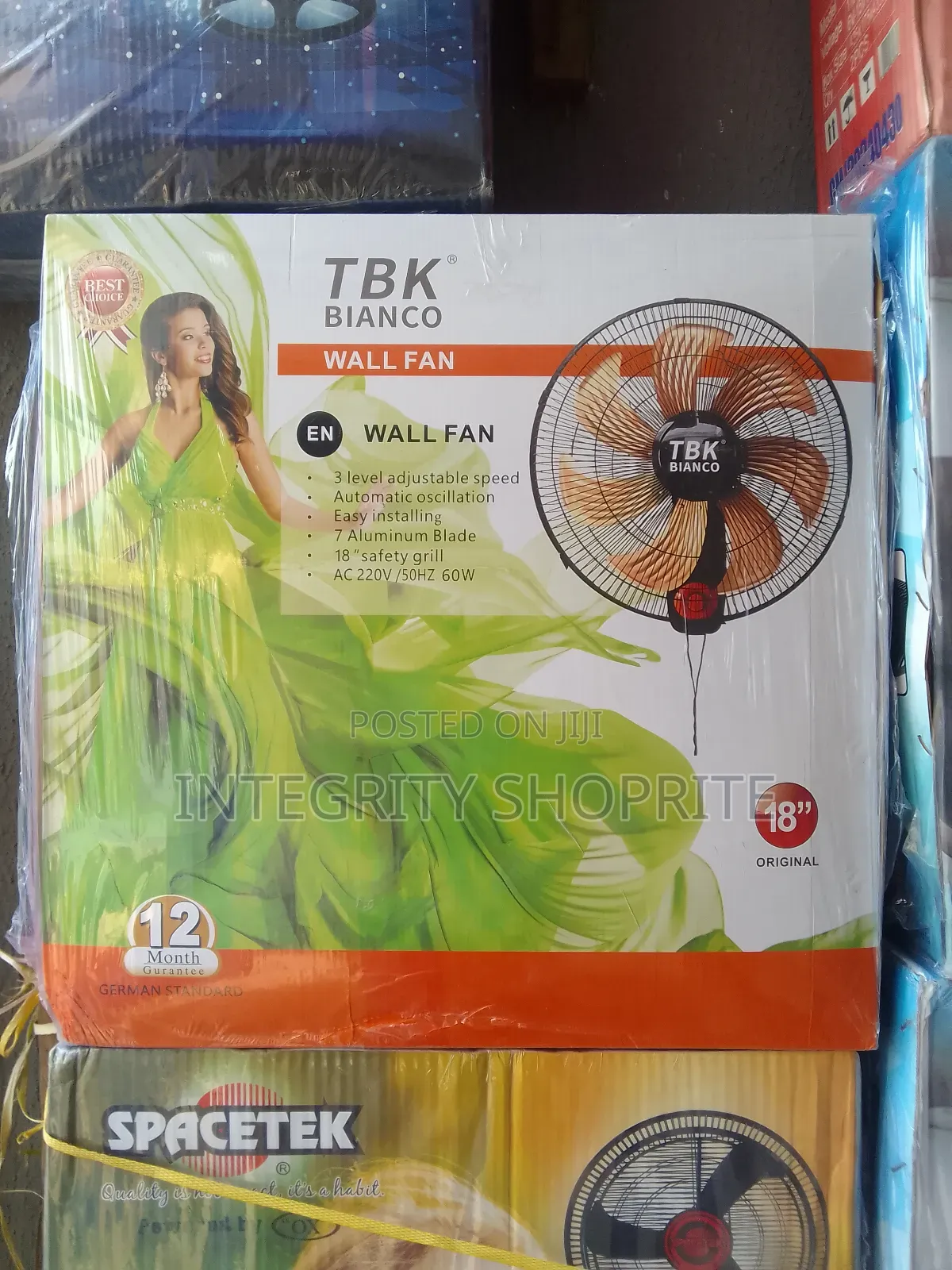 TBK Bianco Wall Fan 18inches