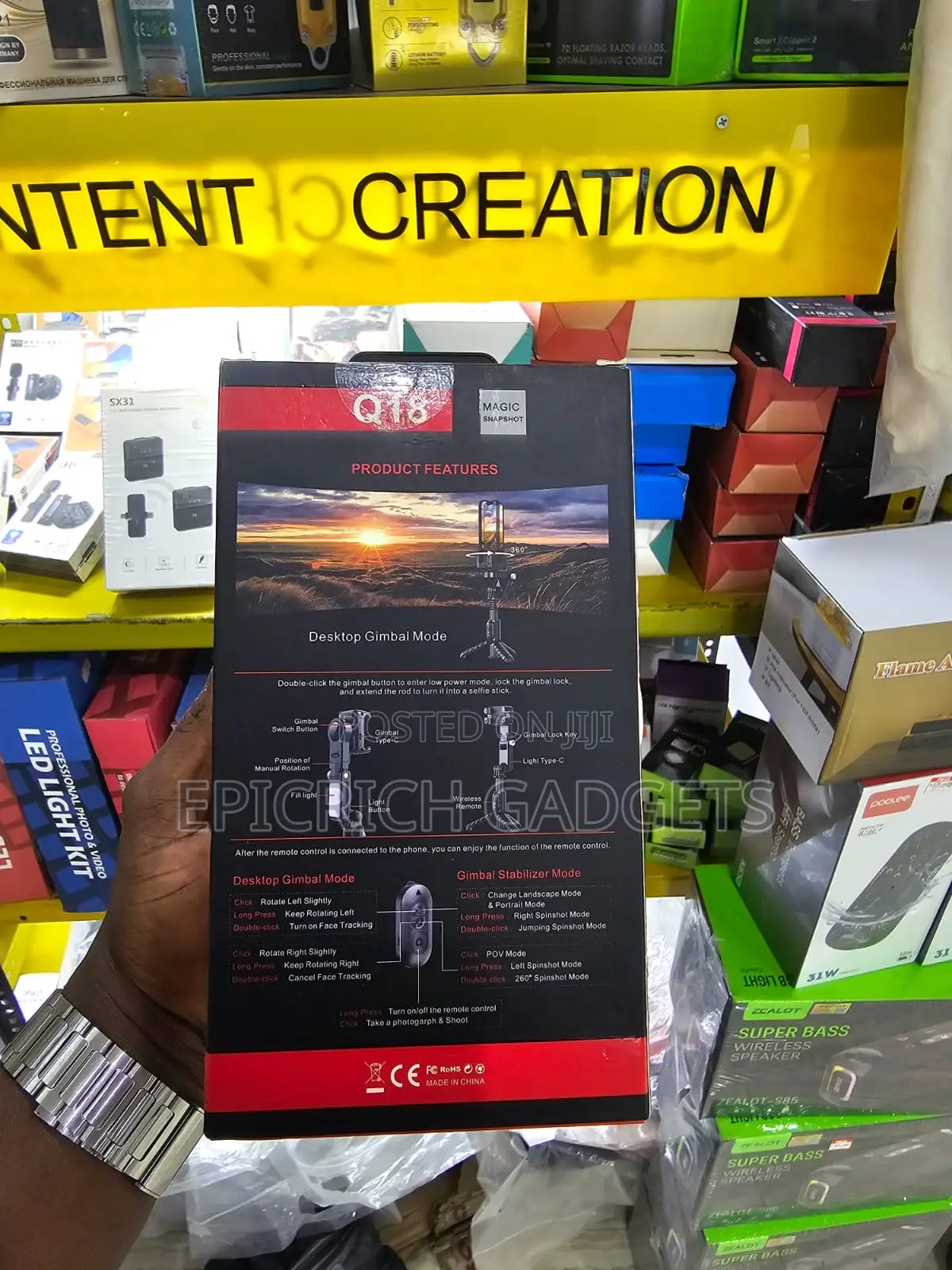 Q18 360 Rotating Desktop Tripod and Gimbal