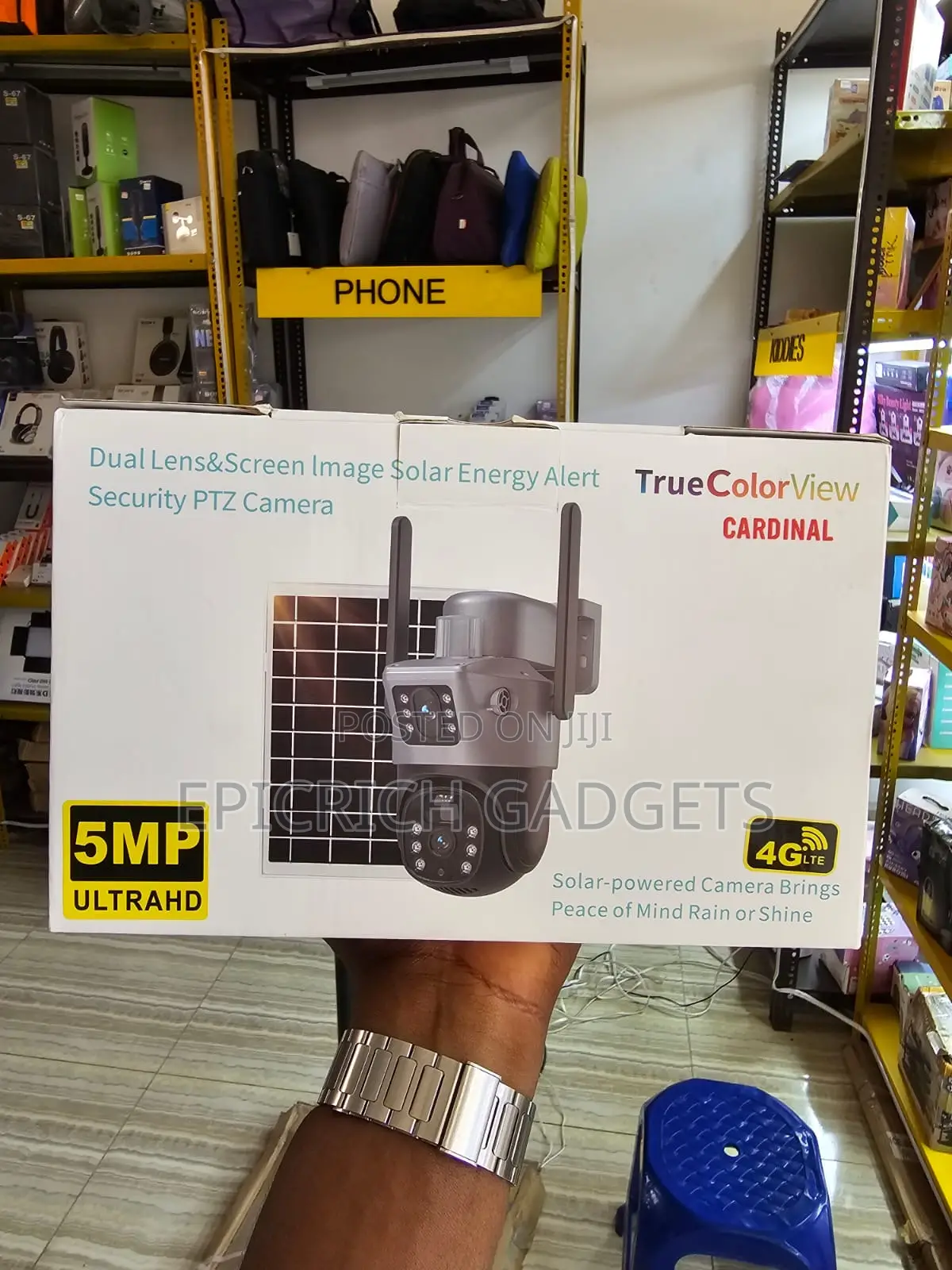 Dual Lens PTZ Solar CCTV Camera With 4g Sim