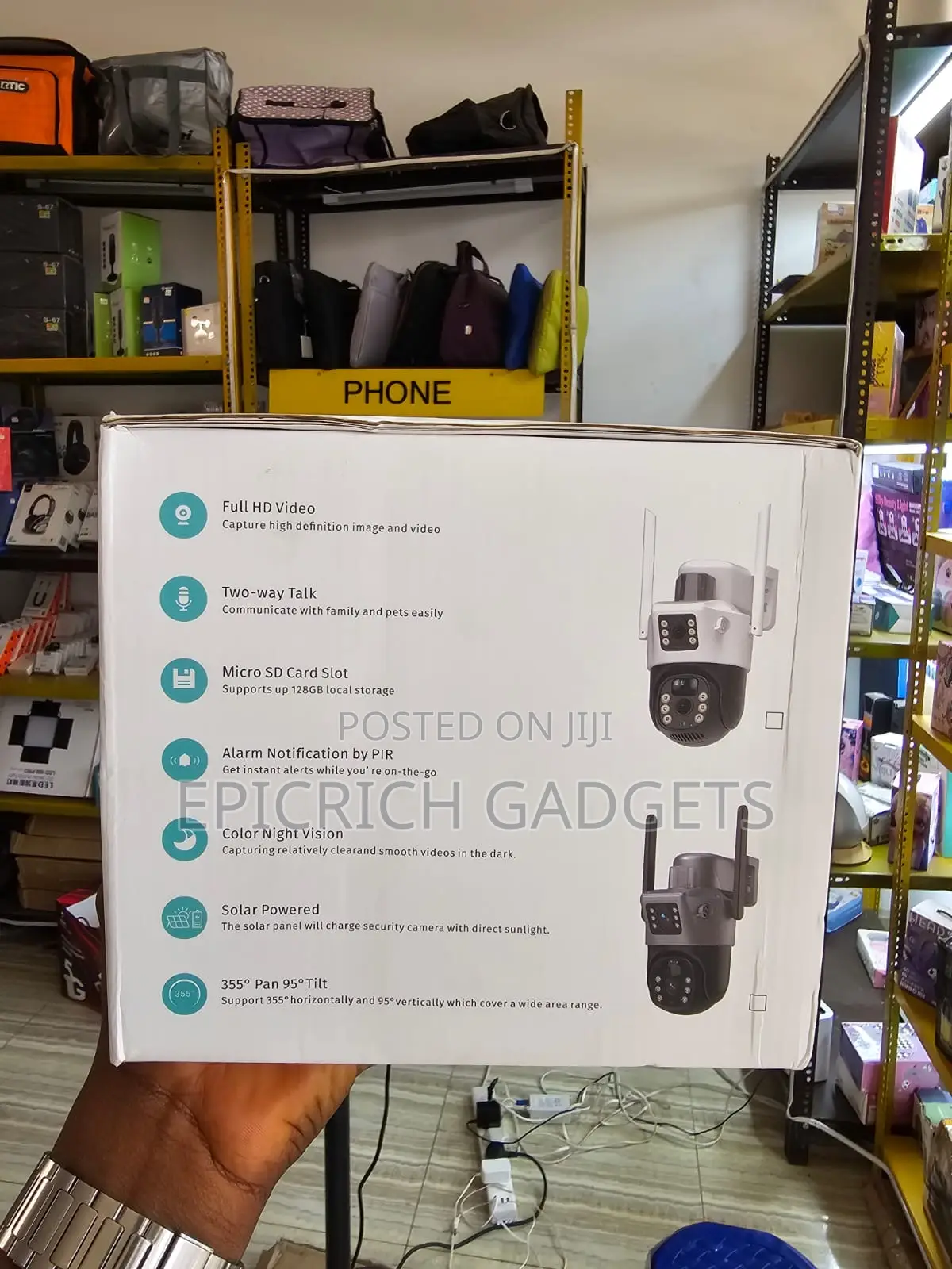 Dual Lens PTZ Solar CCTV Camera With 4g Sim