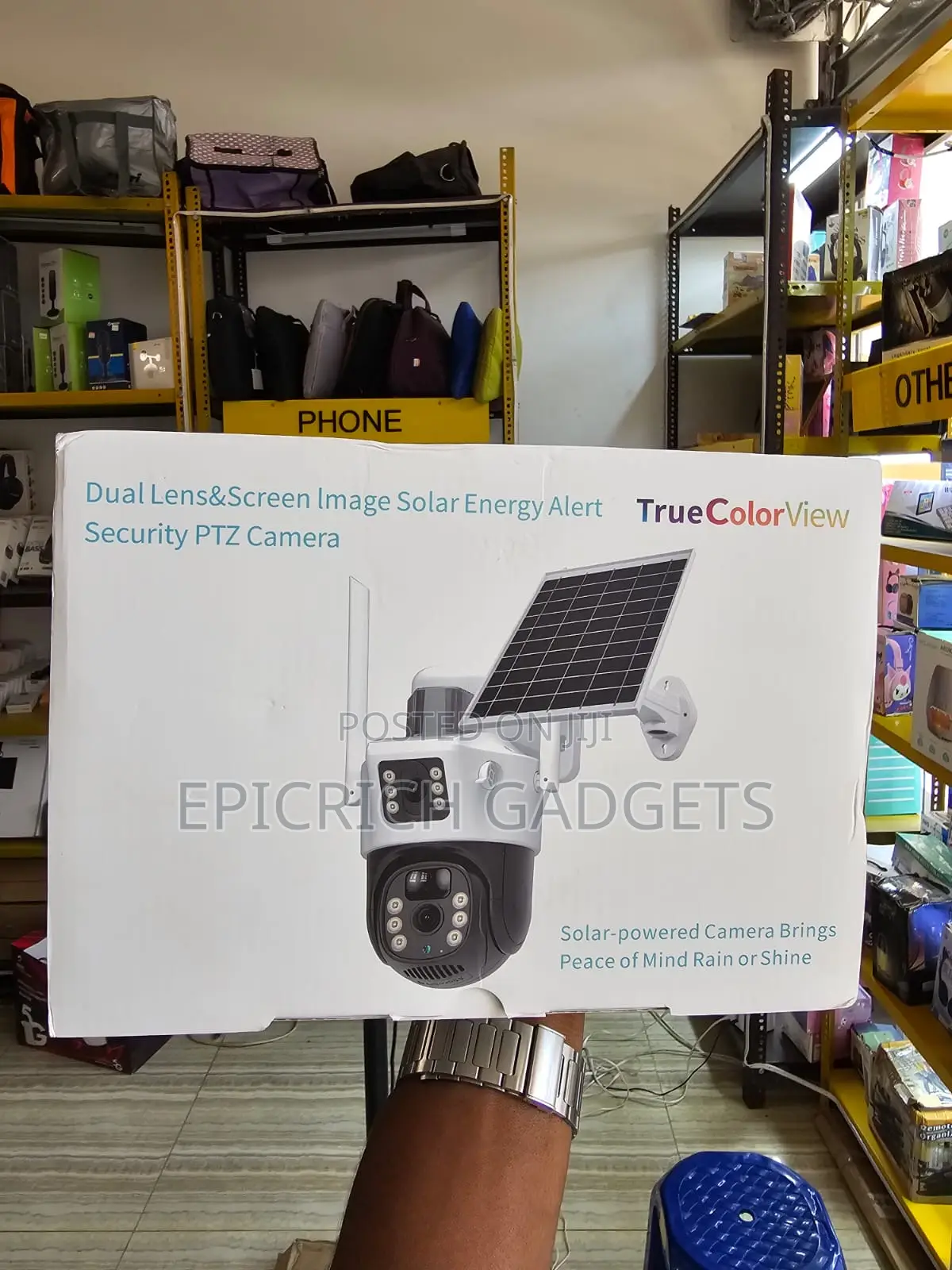 Dual Lens PTZ Solar CCTV Camera With 4g Sim