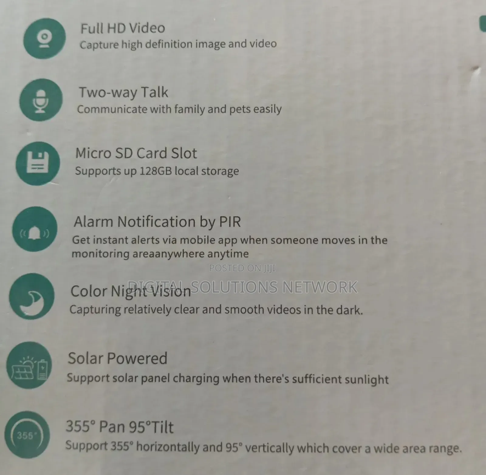 Solar Camera V380 Dual Lens 5mp