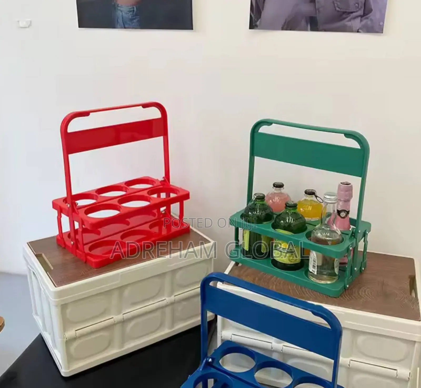 Pack Wine Bottle Rack Foldable Basket Beer Bottle Carrier