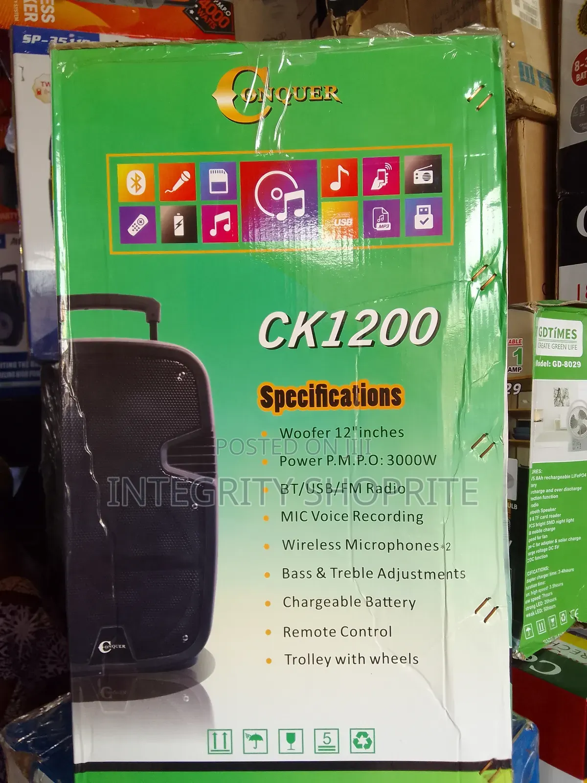 Conquer Public Speaker 12woofer 3000wat