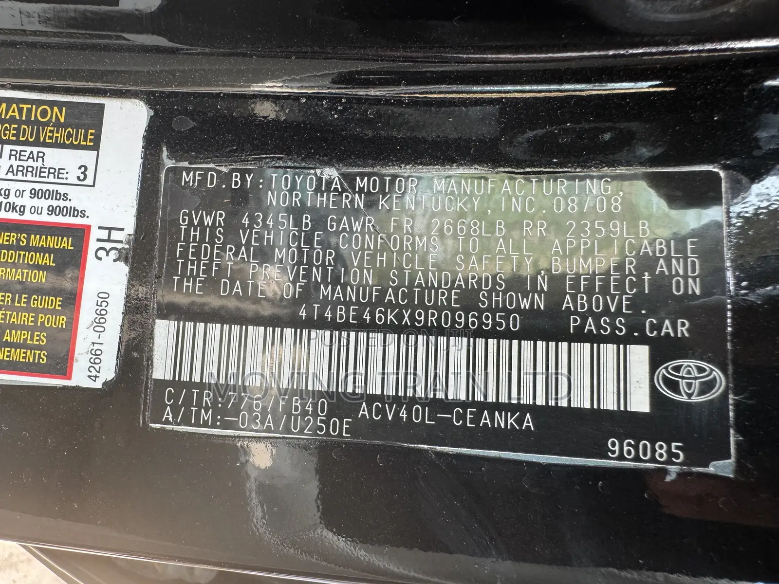 Toyota Camry 2009 Black