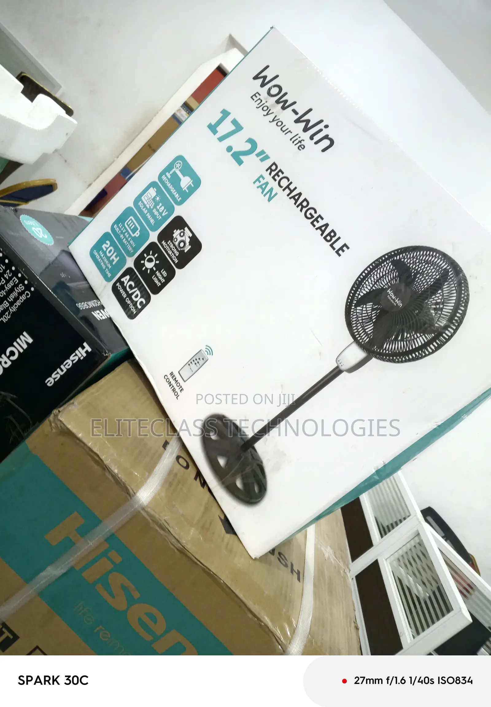 Quality Wow-win 17.2 Rechargeable Standing Fan