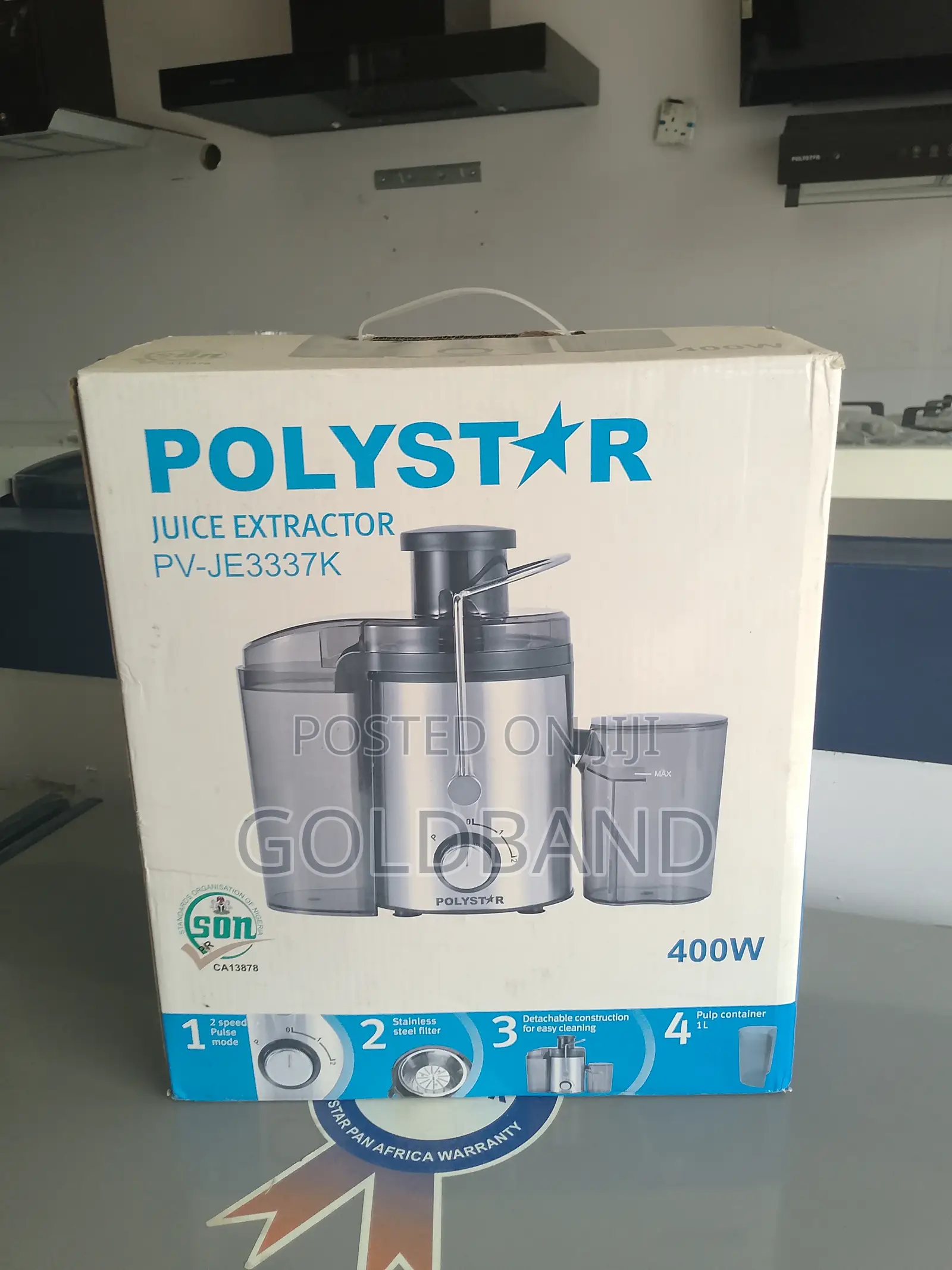 Polystar 68mm Energy Saving Juice Extractor Pv-Je3337k