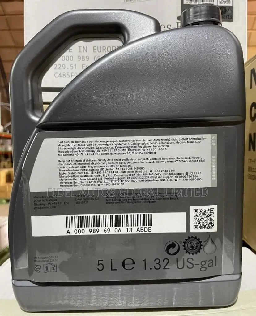 Mercedes Benz Genuine Engine Oil