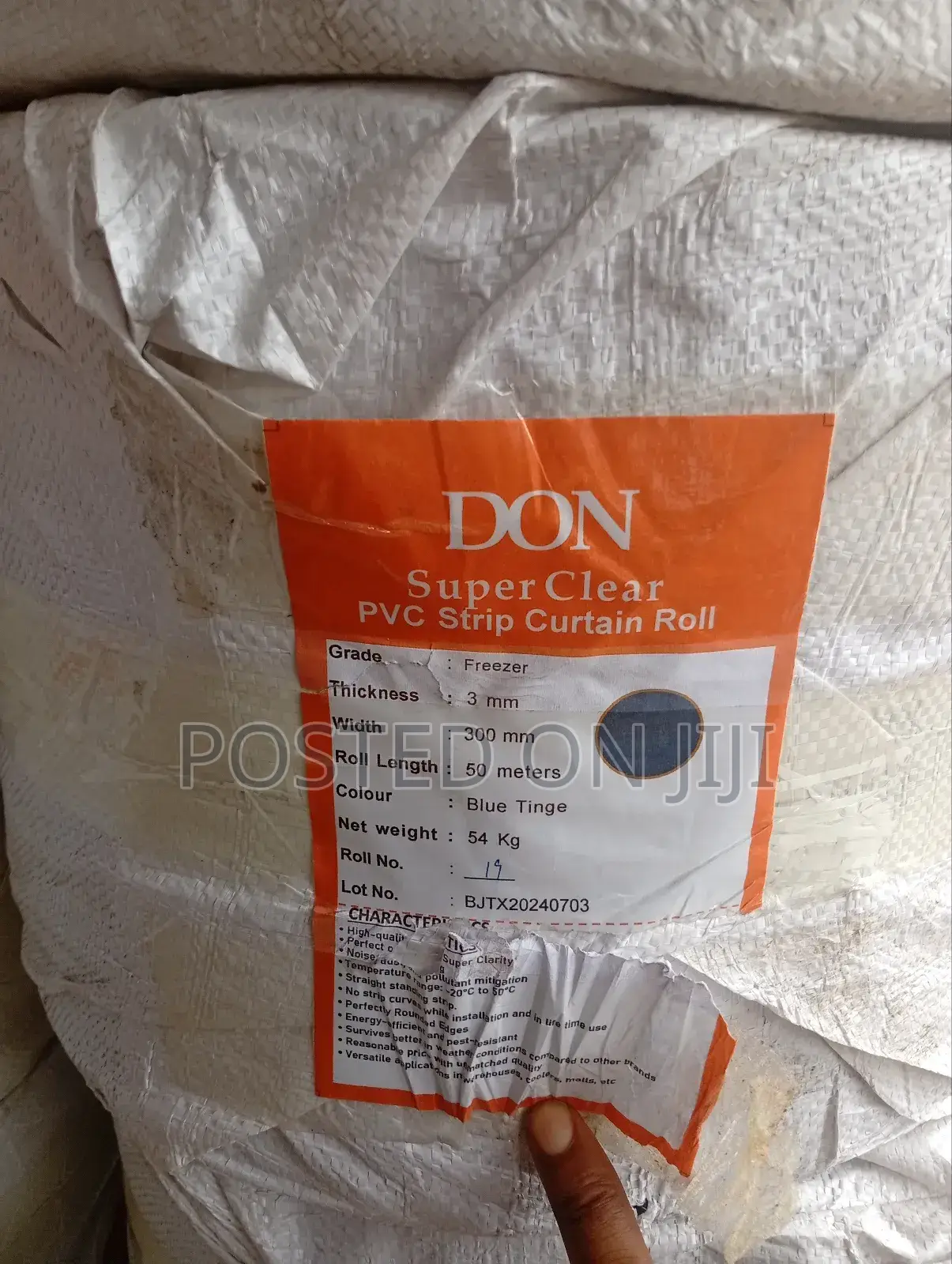 PVC Strip Curtain / Cold Room Curtain 3mm X 300mm X 50m