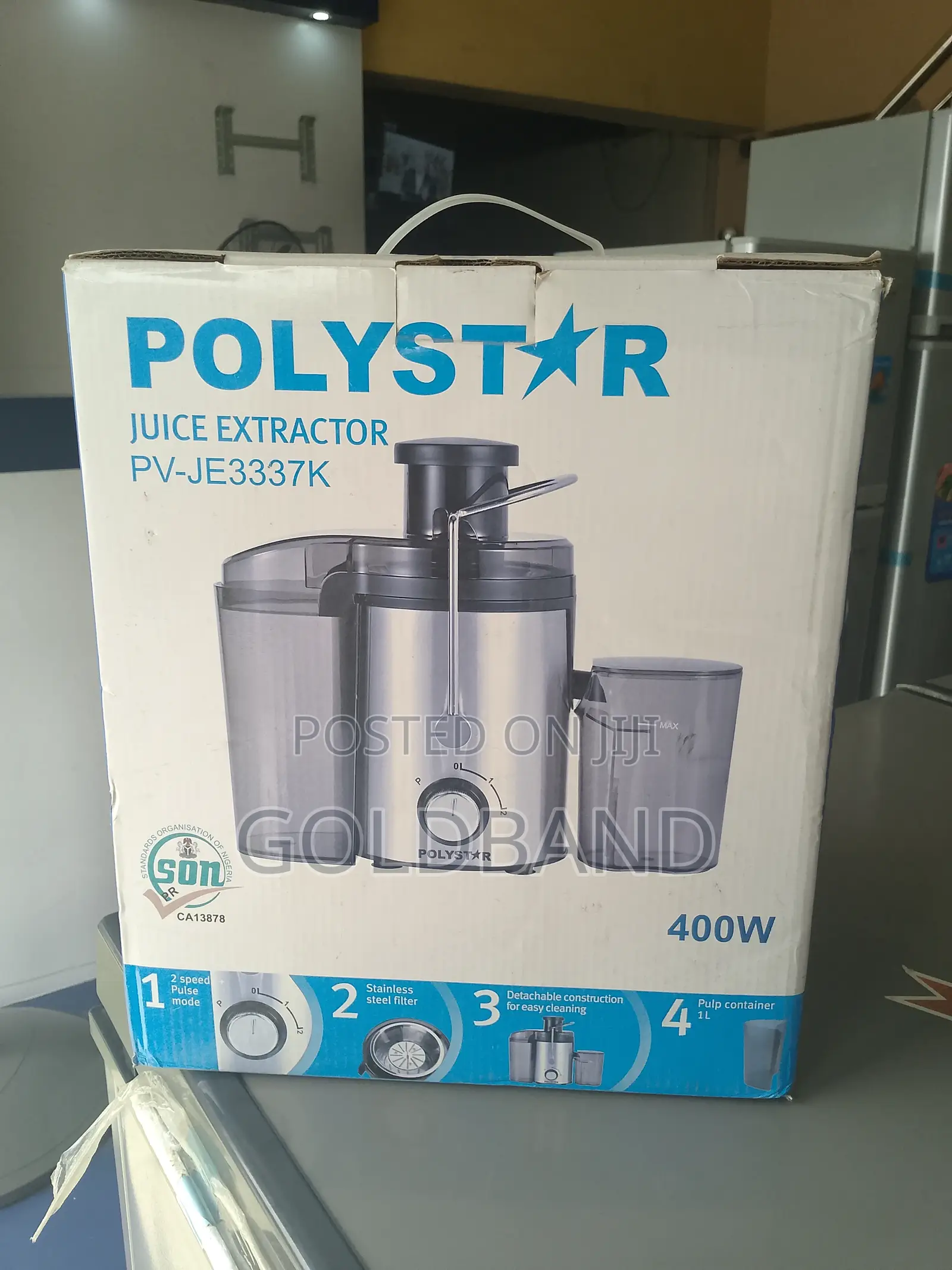 Polystar 68mm Juice Extractor Pv-Je3337 (Dishwasher Safe)K