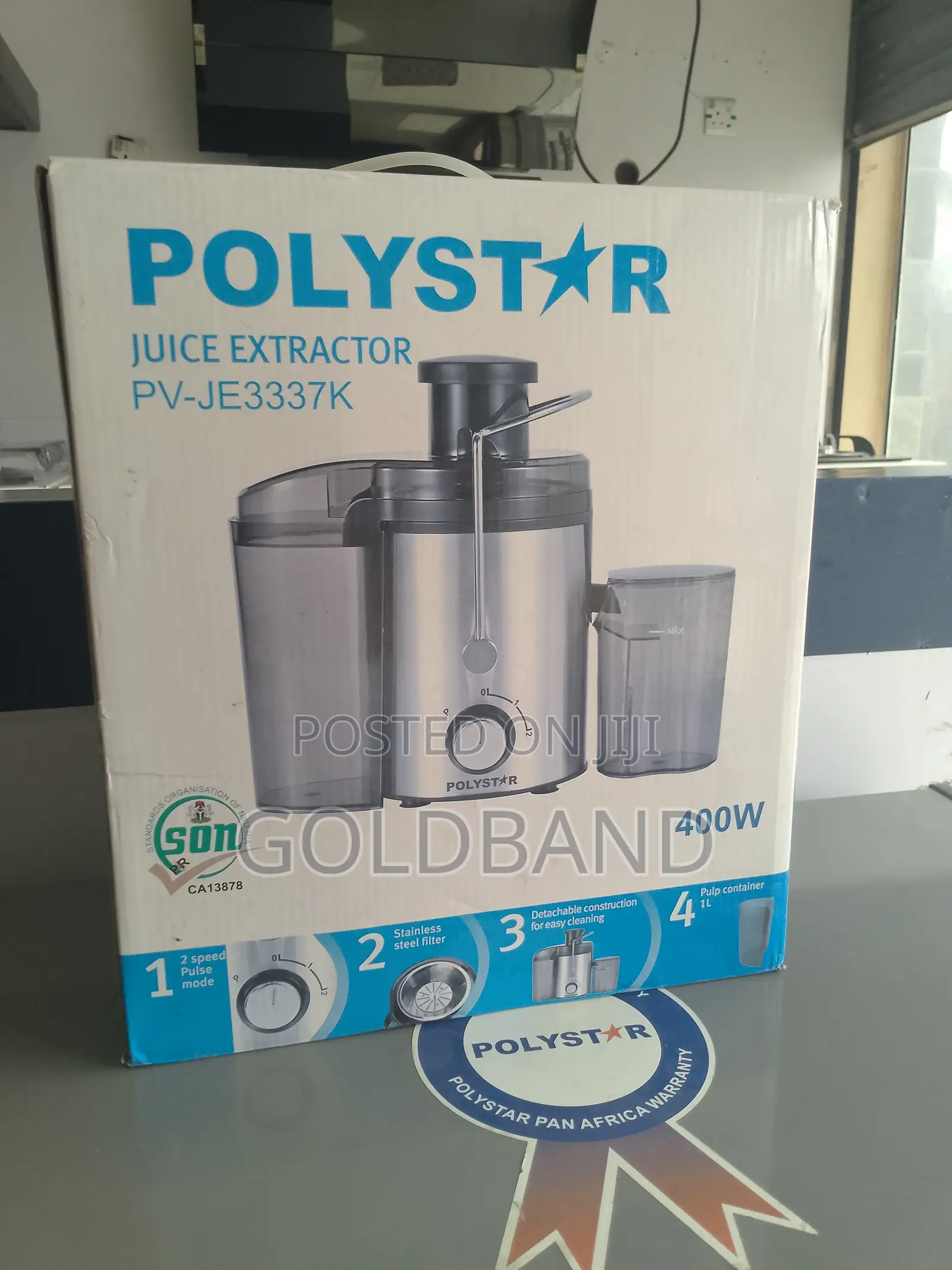 Polystar 68mm Home Friendly Juice Extractor Pv-Je3337k