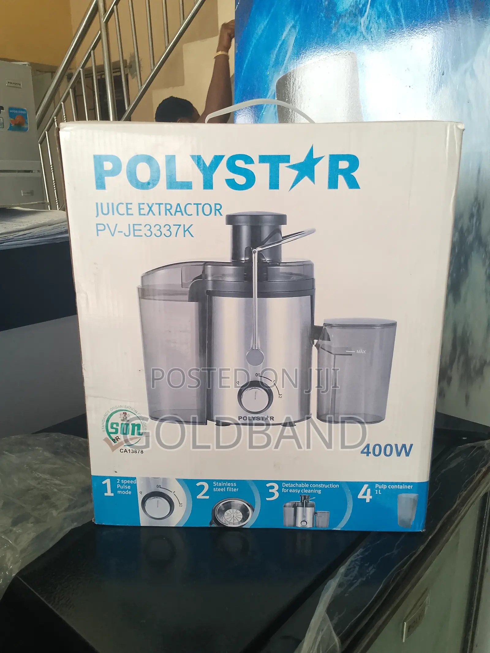 Polystar 68mm Easy Cleaning Juice Extractor Pv-Je3337k