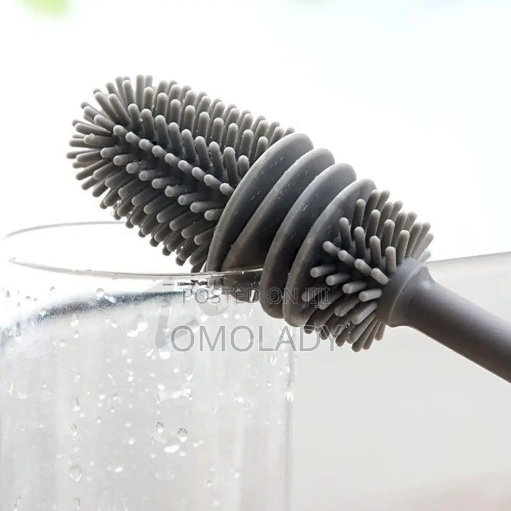 Long Hand Silicone Gel Cleaning Brush for Glass, Plastic Etc
