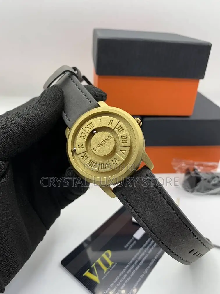 Binbond Quality Luxury Men Genuine Leather Wristwatch
