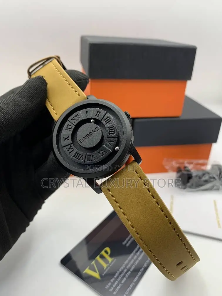 Binbond Quality Luxury Men Genuine Leather Wristwatch