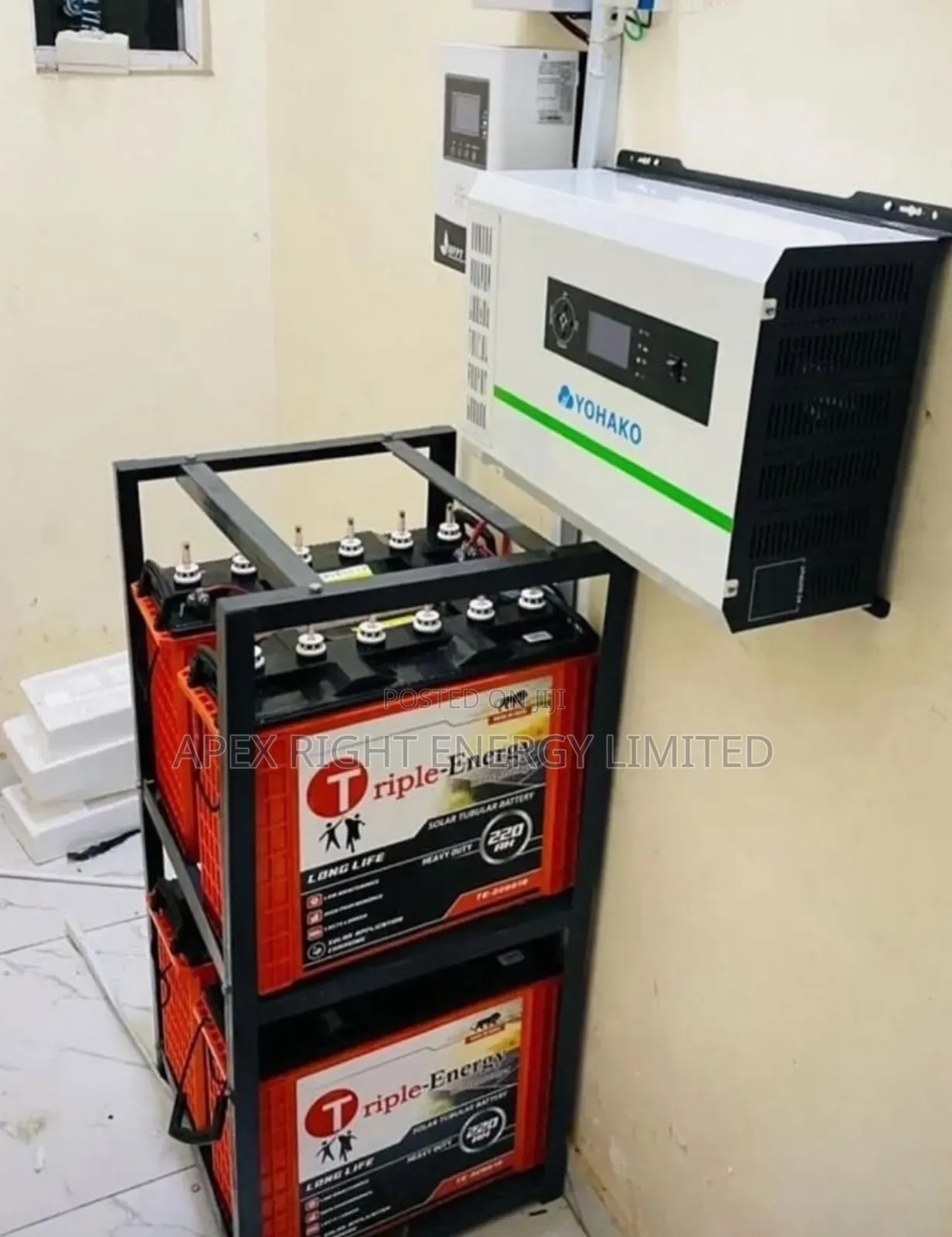 5kva Inverter System Setup/ 4pcs-tubular/ 12pcs-300w Panels
