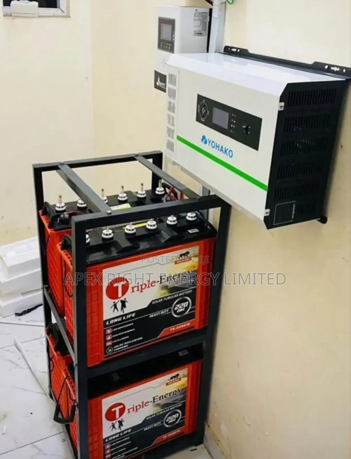 5kva_48v Setup/ 4pcs-tubular Batteries/ 12pcs-300w Panels