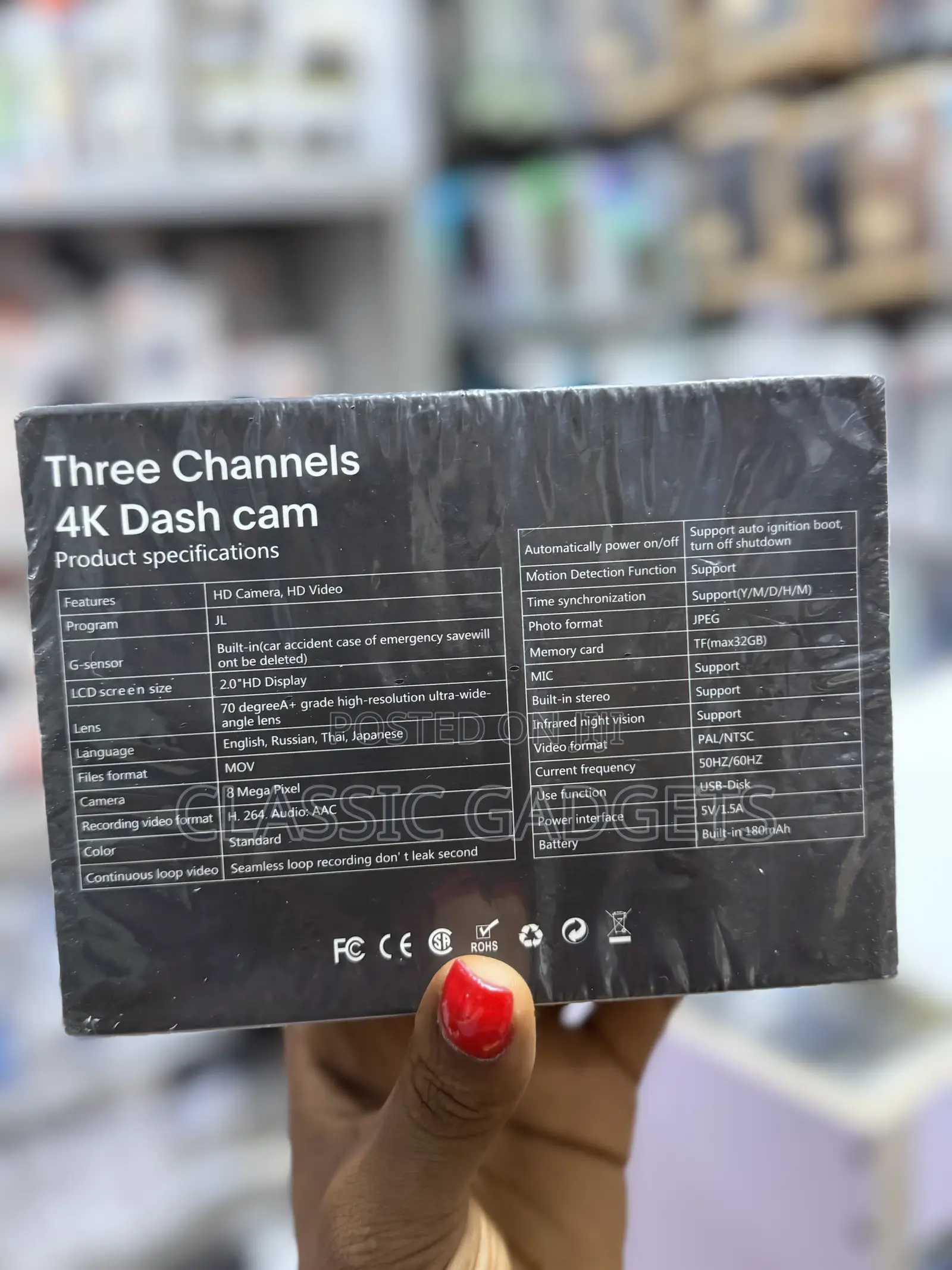 Three Channels Full UHD Dash Cam