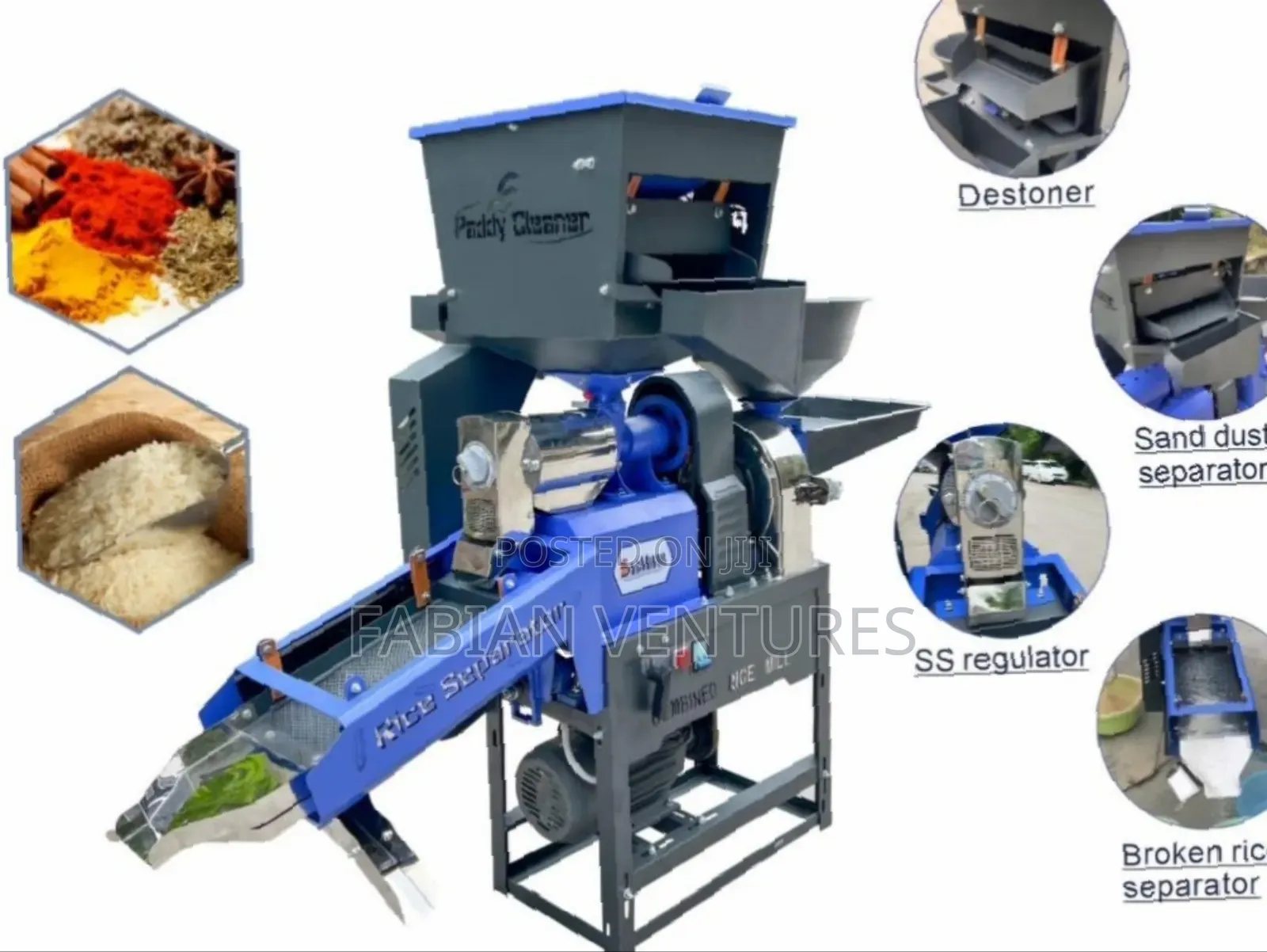 5in1 Auto Combined Rice Mill and Grinder Mill