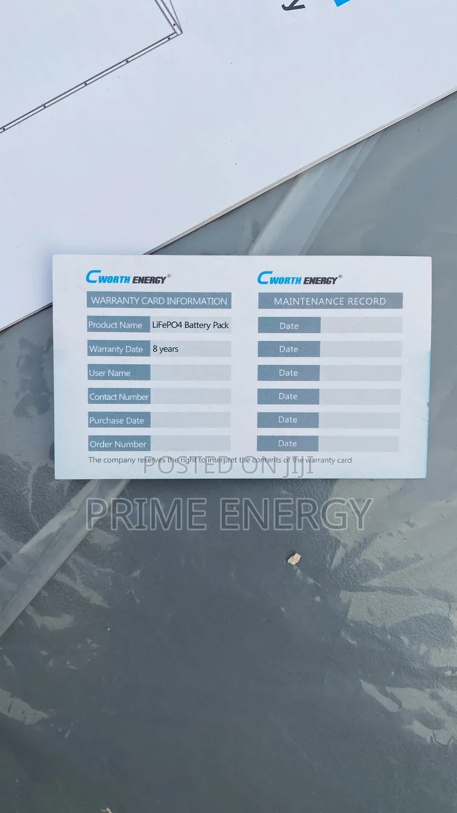 Cworth Energy 15kwh Lithium Battery.