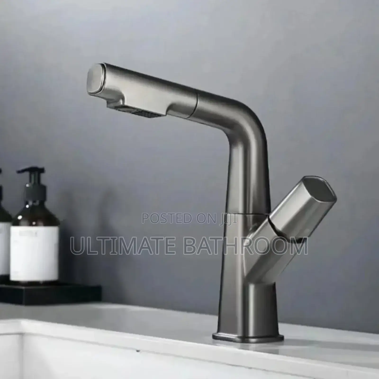 Grey Adjustable/Pull Out Basin Faucet