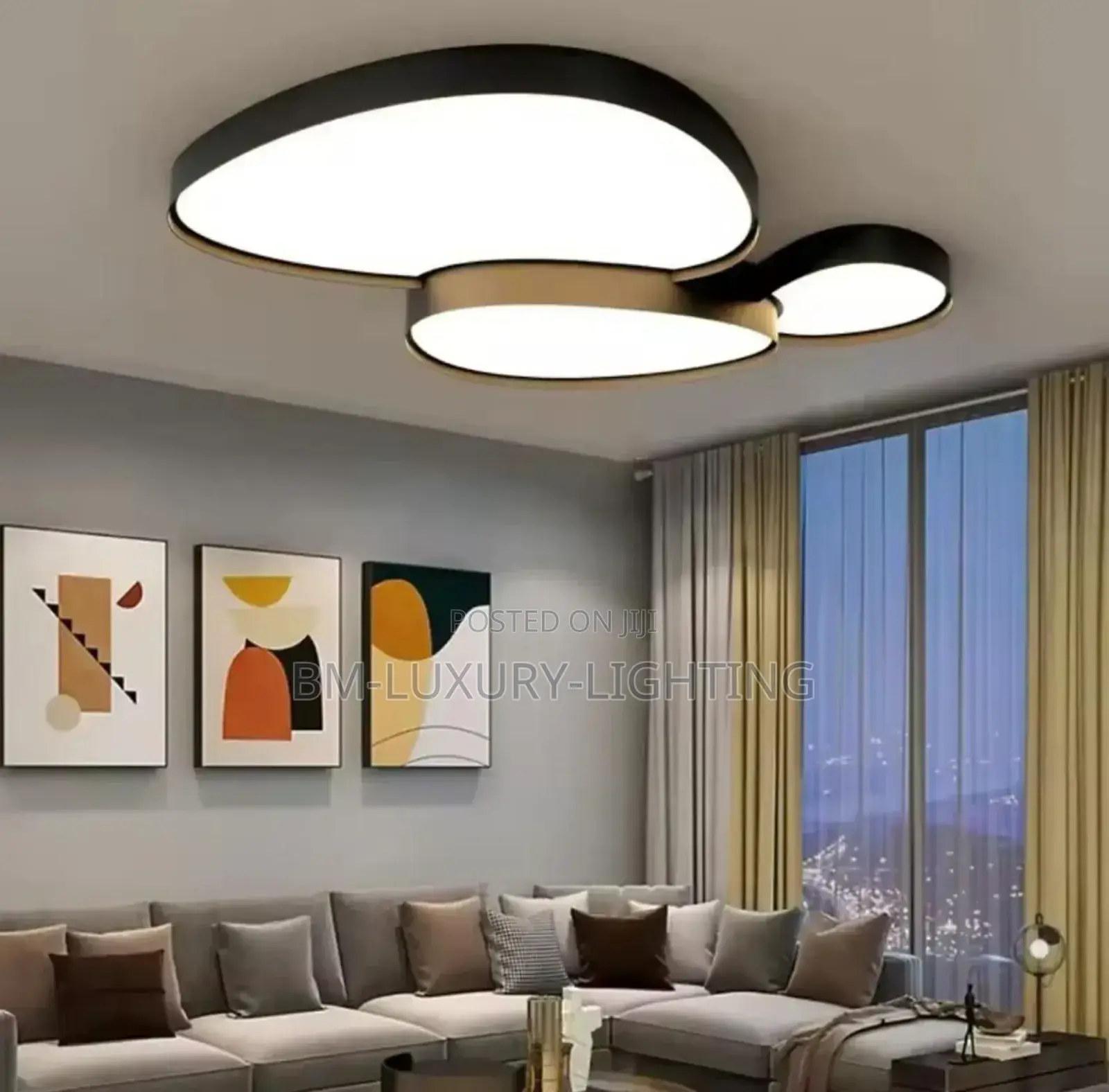 Luxury 3 Space Flush Chandelier